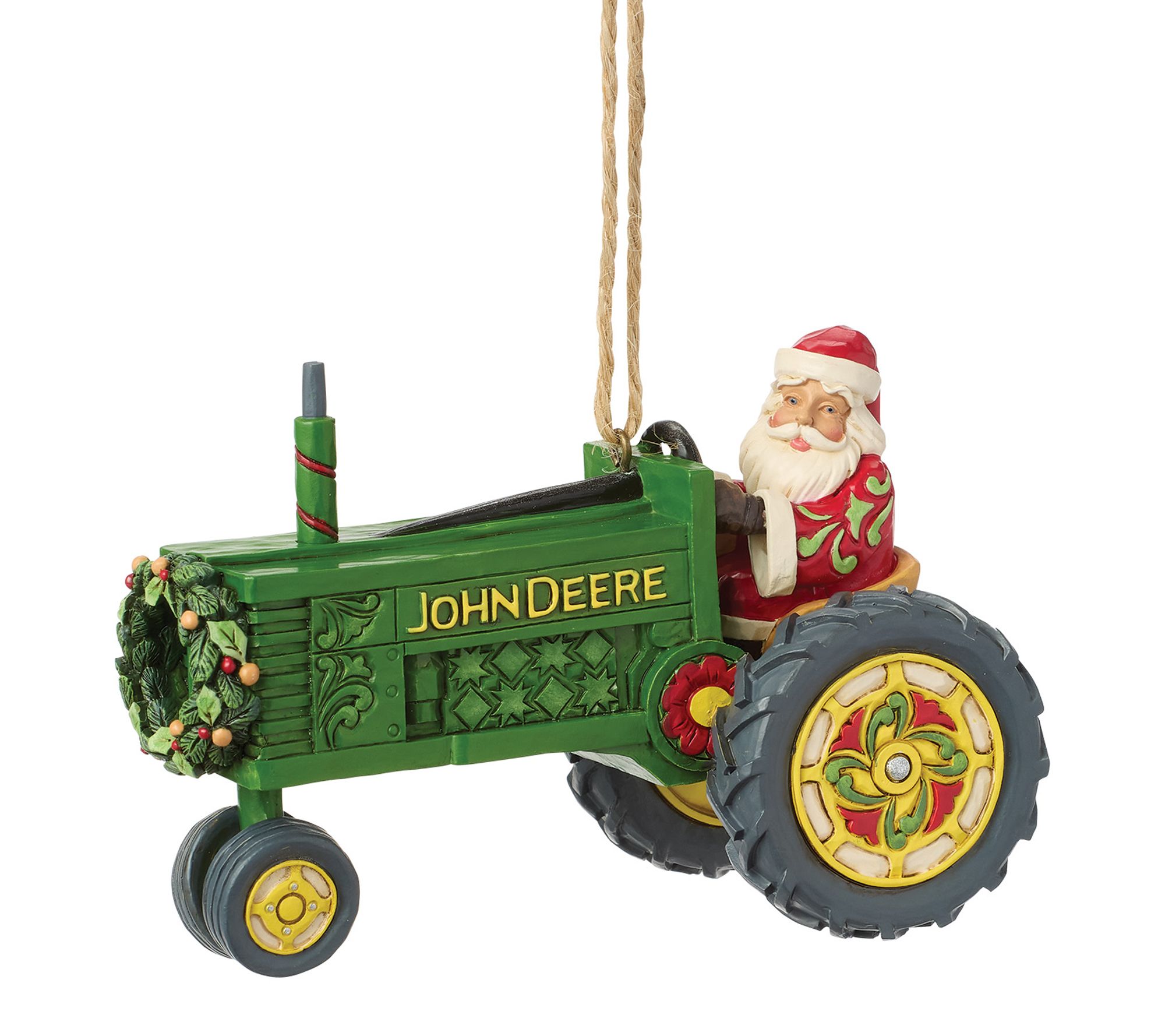 Jim Shore John Deere Santa John Deere Tractor Hanging Ornament