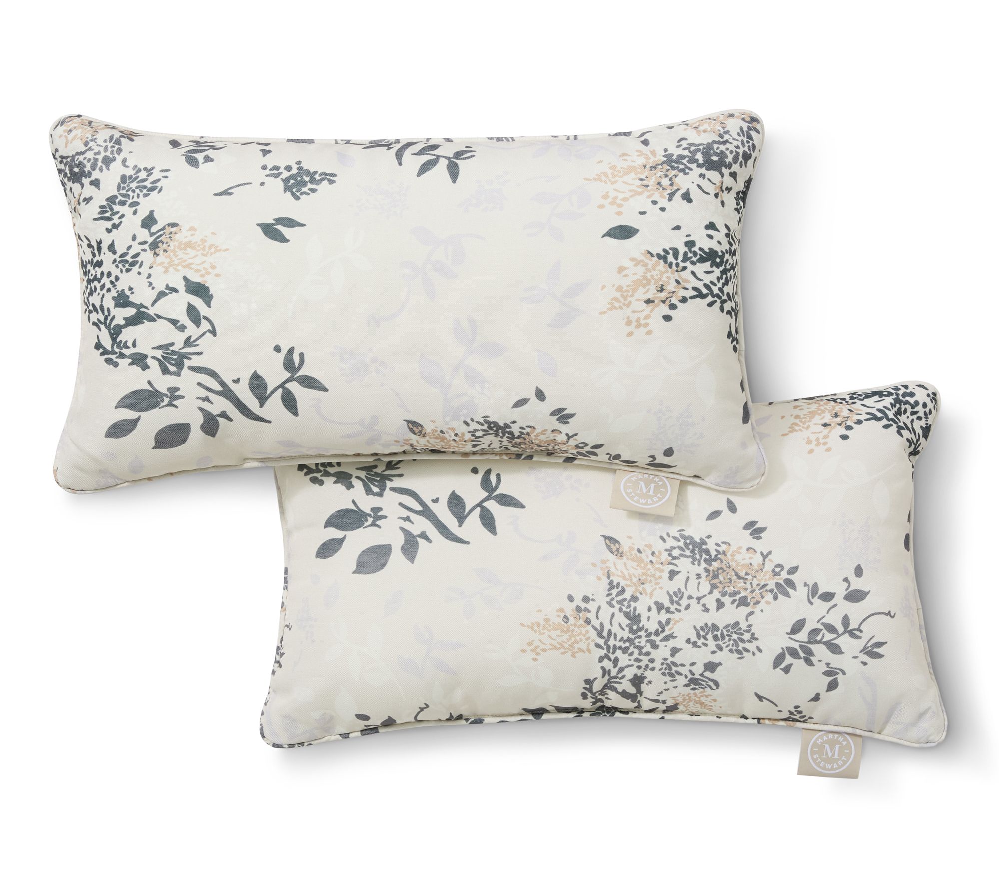 Martha Stewart Charming Foliage 11"x18" OutdoorPillow 2-Pack
