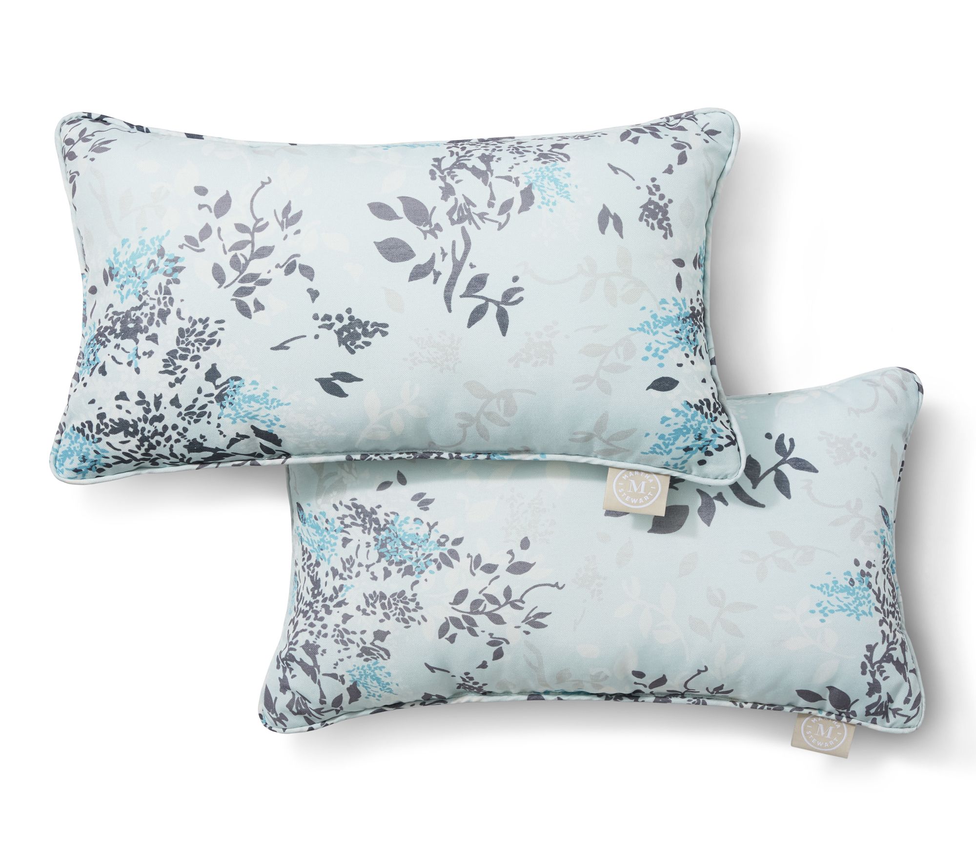 Martha Stewart Charming Foliage 11"x18" OutdoorPillow 2-Pack