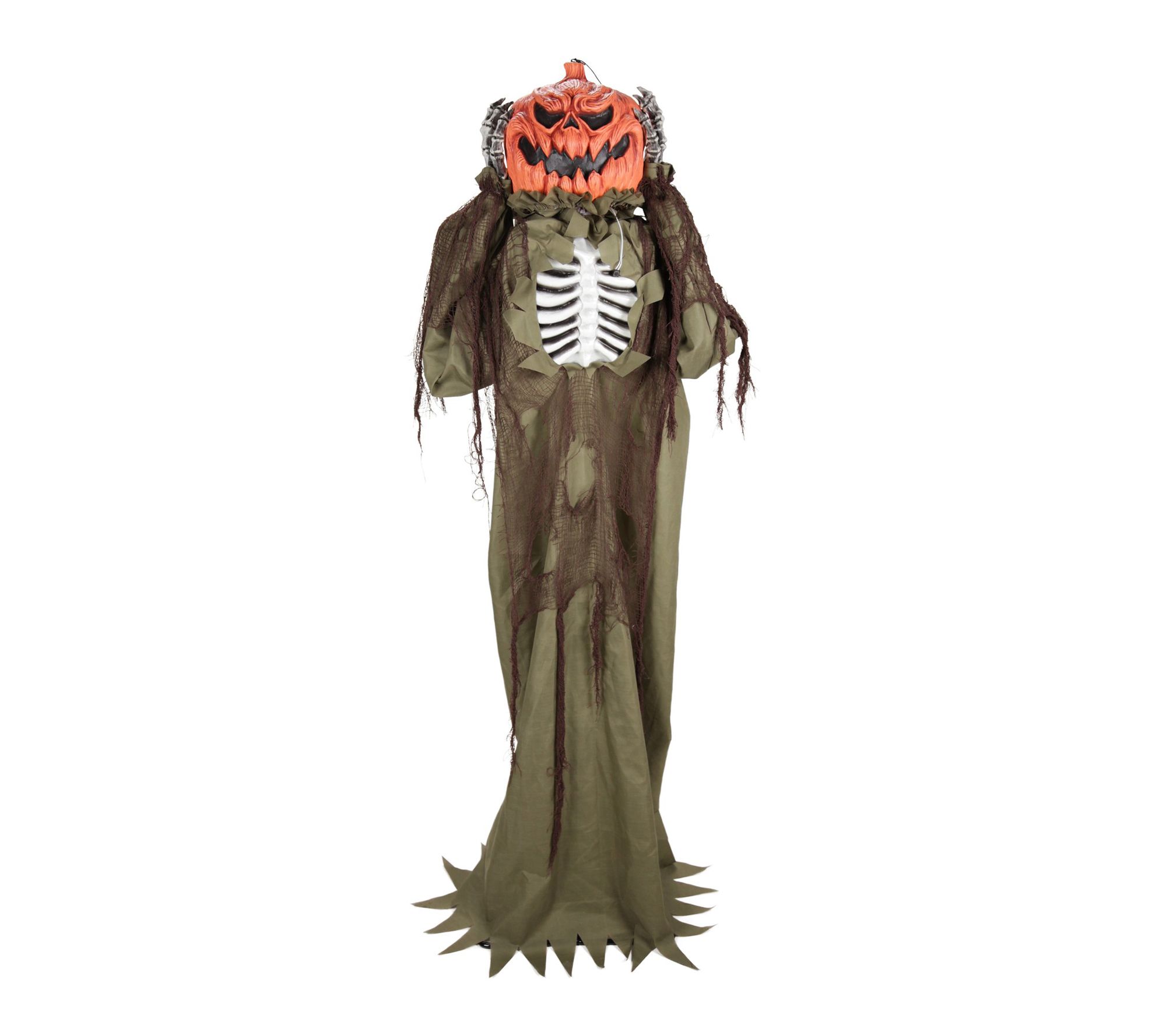 Haunted Hill Farm 5.7-Ft. Pop-Up Head Pumpkin Man Animatronic