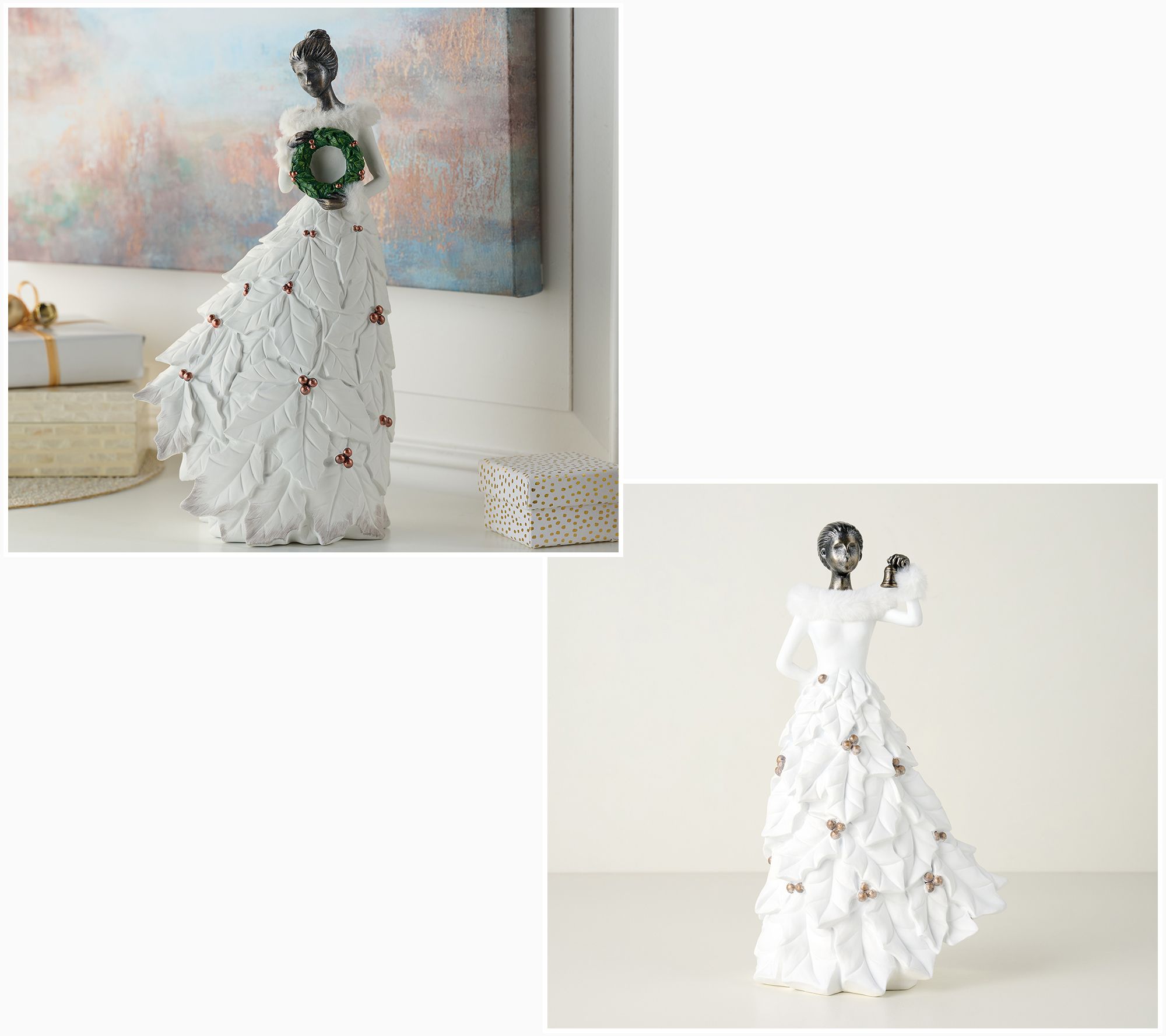 Holiday Maiden with Faux Fur Trim by Valerie