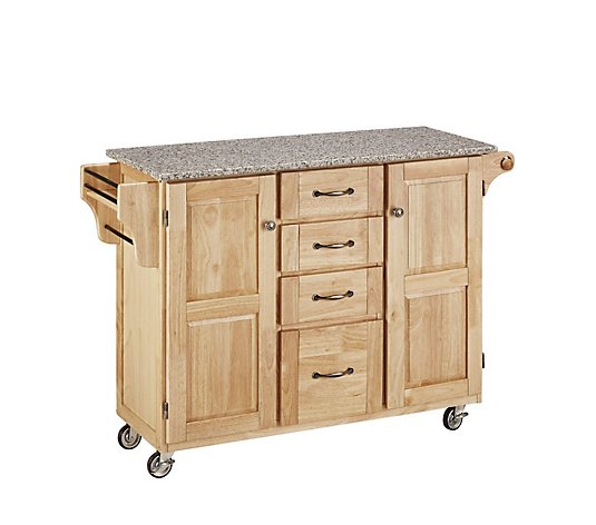 Home Styles Large Create a Cart - Natural w/Granite Top