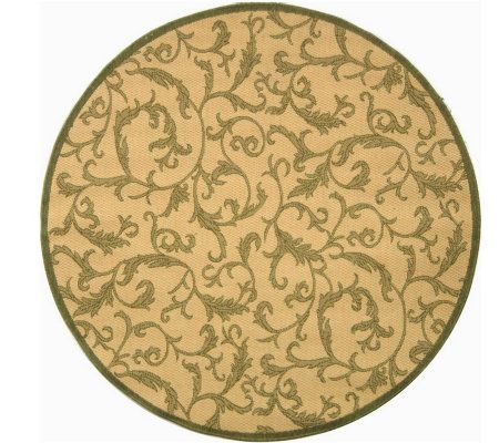 Safavieh Courtyard Vintage Vine 5'3" Round Rug