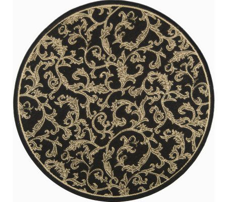 Safavieh Courtyard Vintage Vine 5'3" Round Rug
