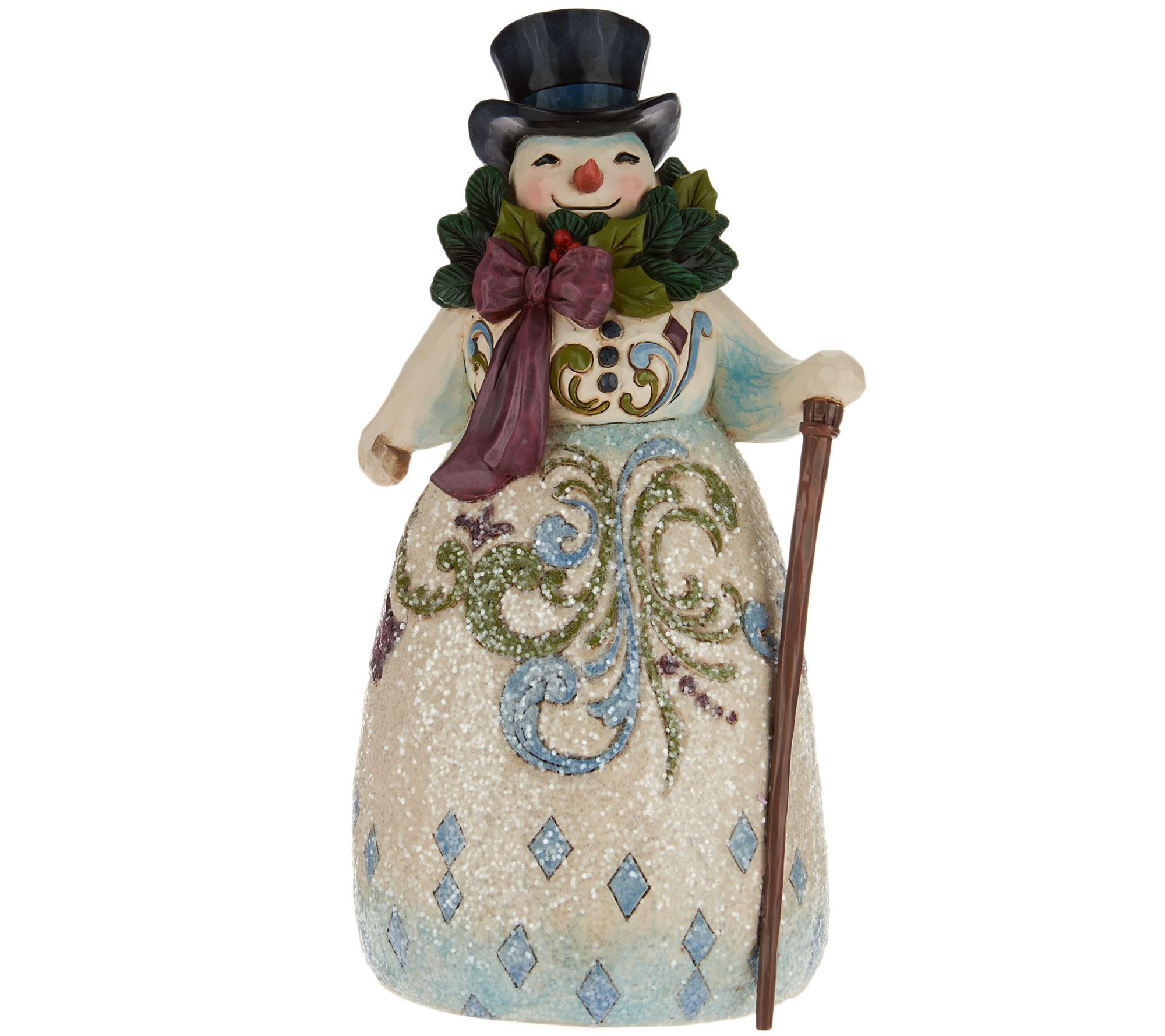 Jim Shore Victorian Christmas Snowman Figurine - QVC.com