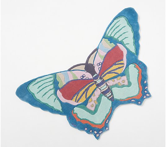 Home by SHR Choice of Butterfly or Flower Novelty Accent Rug