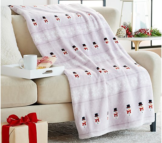 Twin 90 x 60 Home Soft Things Christmas Collection Flannel Fleece Blanket Winter Warm Cozy Throw Blanket for Bed Home Décor Blue Christmas Deer 