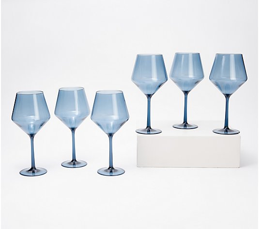 Sole Set of 6 Shatter- Resistant Wine Glasses