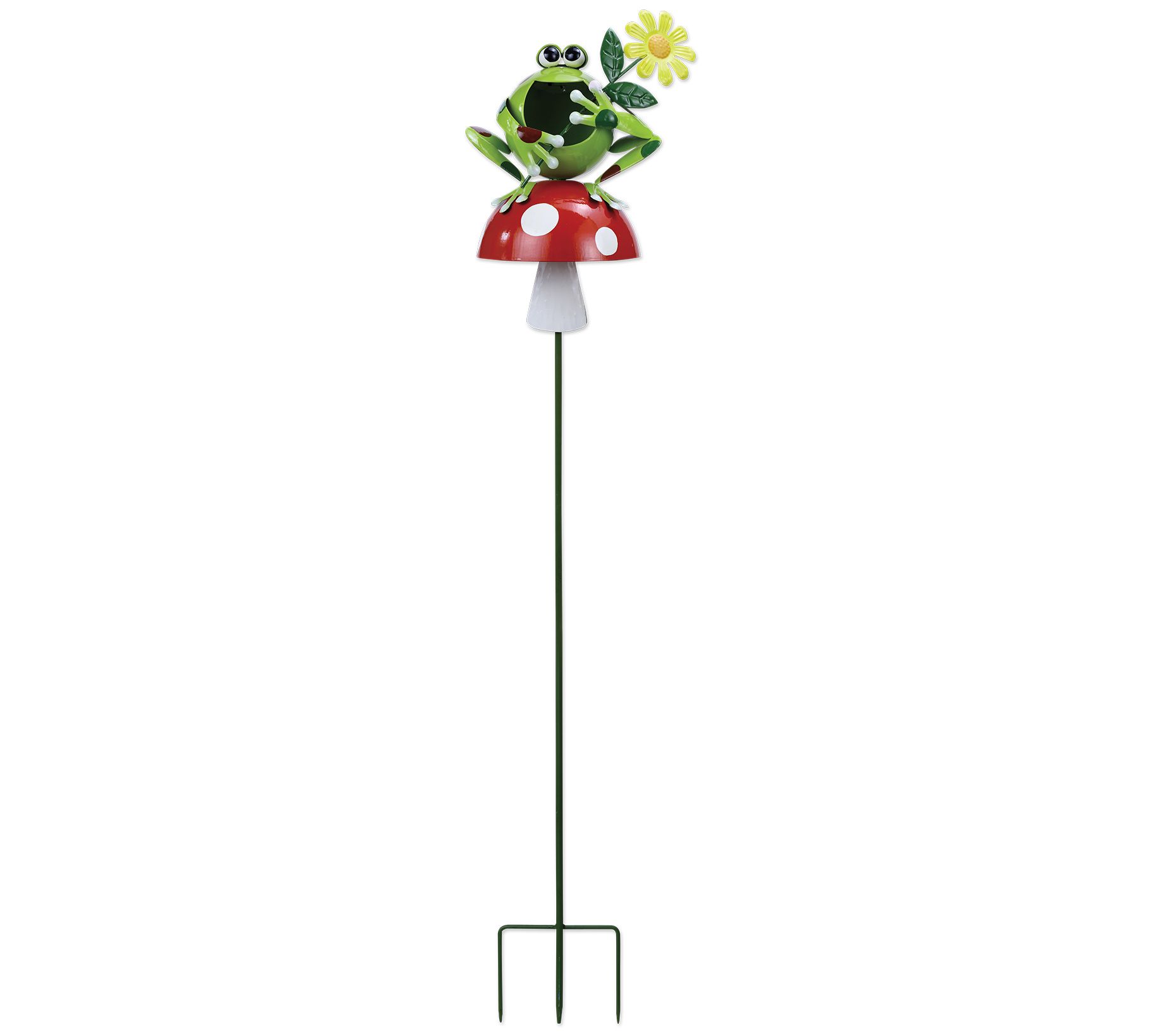 SVD 41" Froggy Mushroom Solar Garden Stake