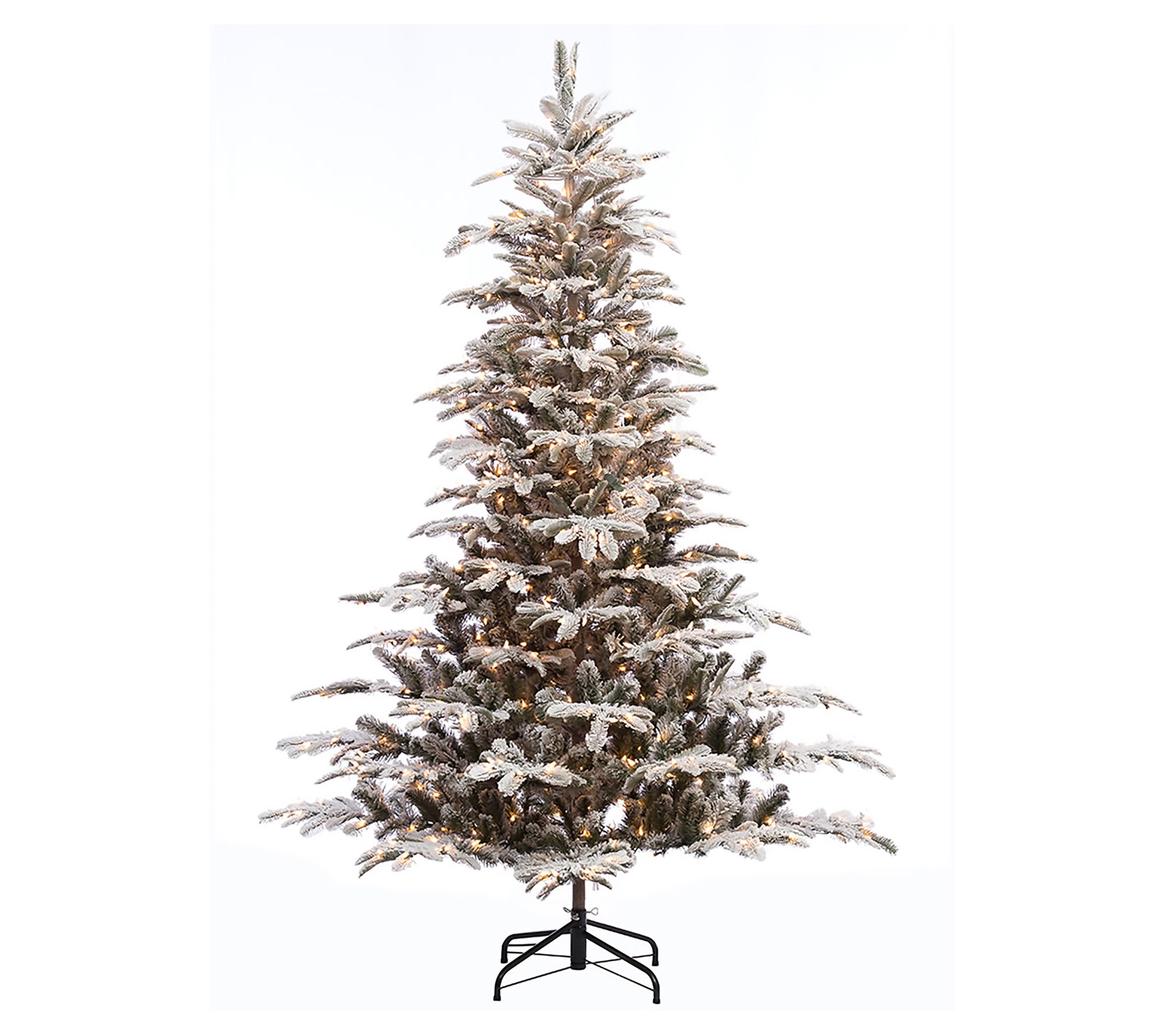 Puleo Pre-Lit 6.5' Flocked Aspen Fir Christmasree 500