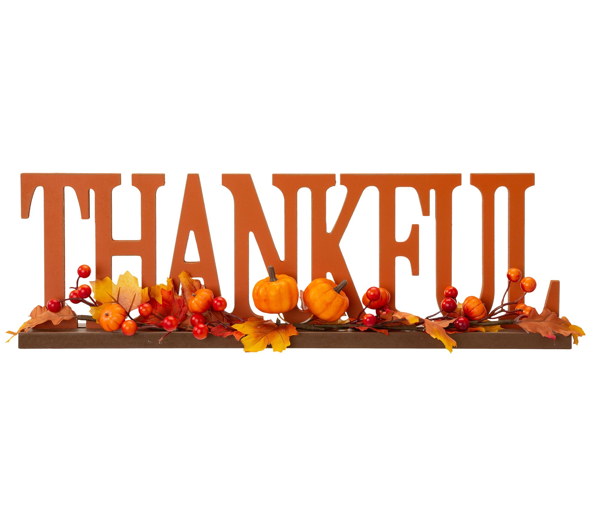 Glitzhome THANKFUL Wooden Autumn 20" Table Topr