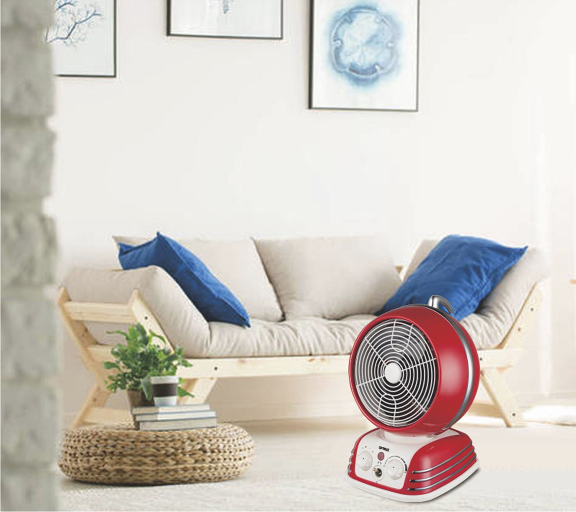 Optimus Retro Design Oscillating Fan Heater
