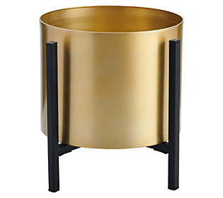 Scott Living Luxe Gold Metal Vase with Stand 11 inch 