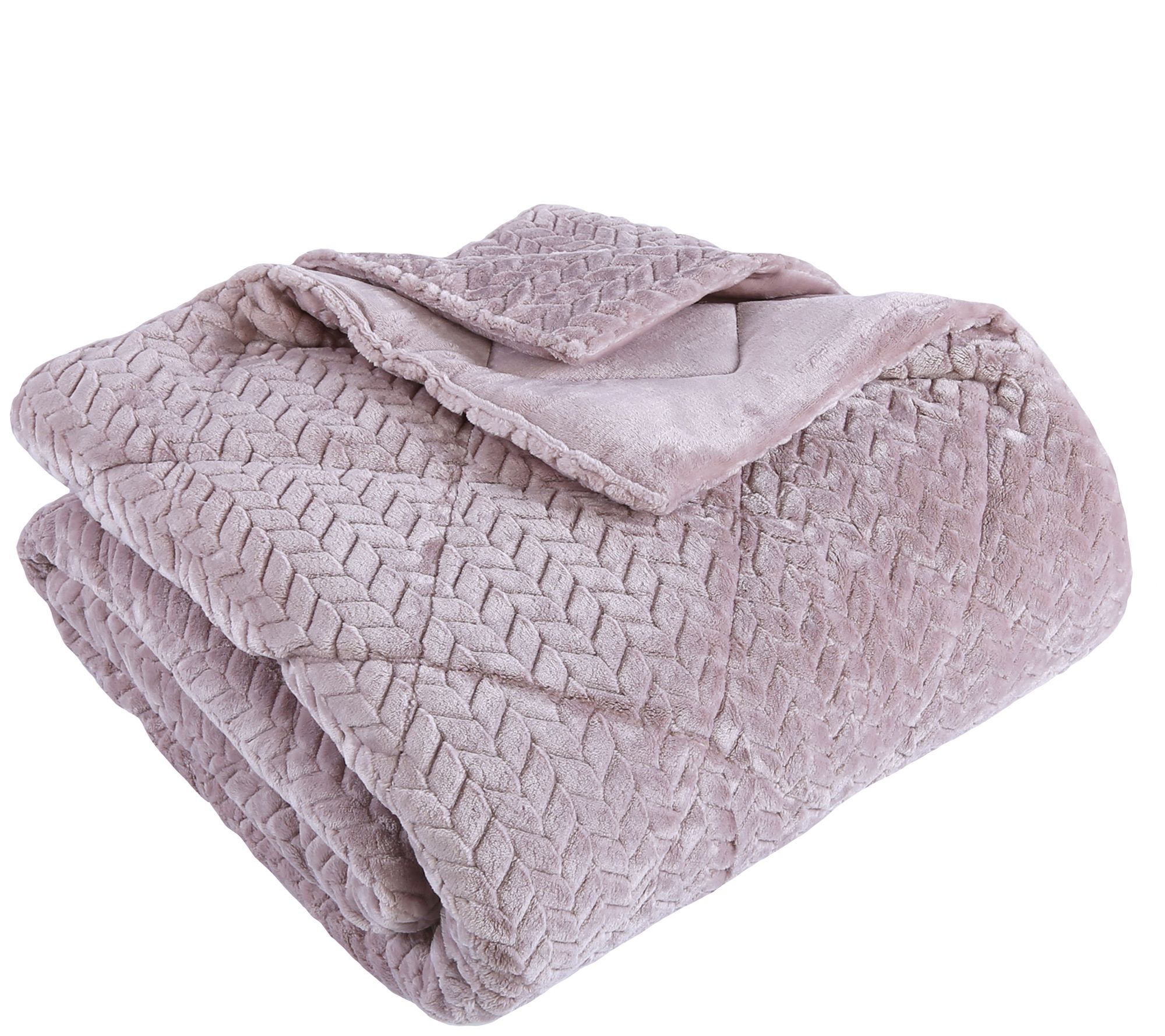 Berkshire Blanket Braided Velvet Soft King Comforter - QVC.com