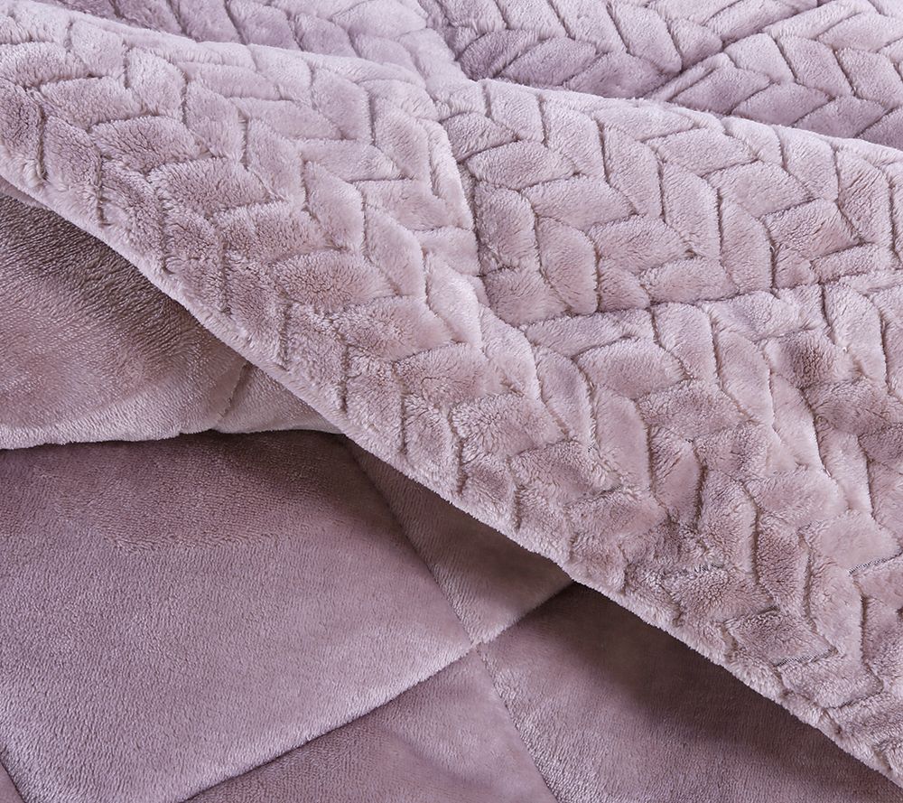 Berkshire Blanket Braided Velvet Soft King Comforter