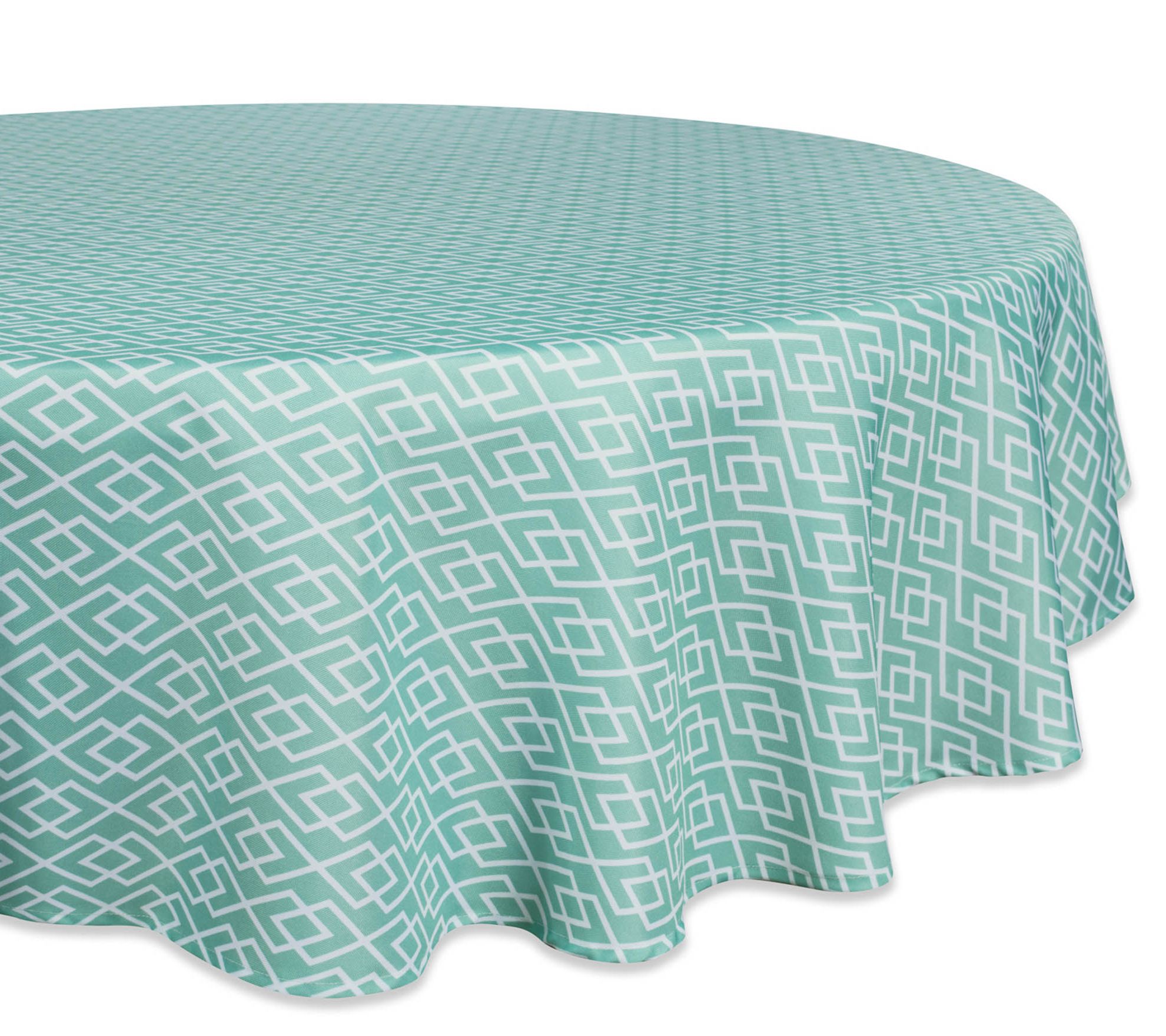 Design Imports Diamond Outdoor Tablecloth 60" Round
