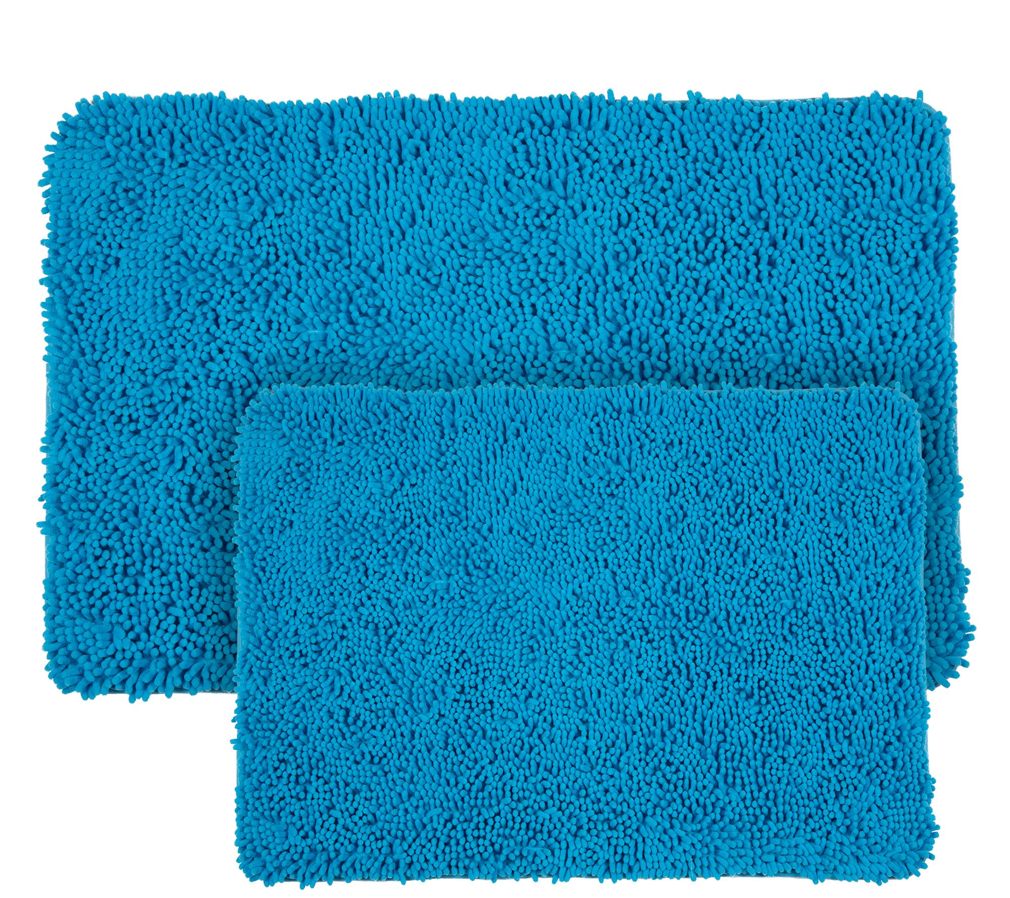 Lavish Home 2 Piece Memory Foam Shag Bath Mat Qvc Com