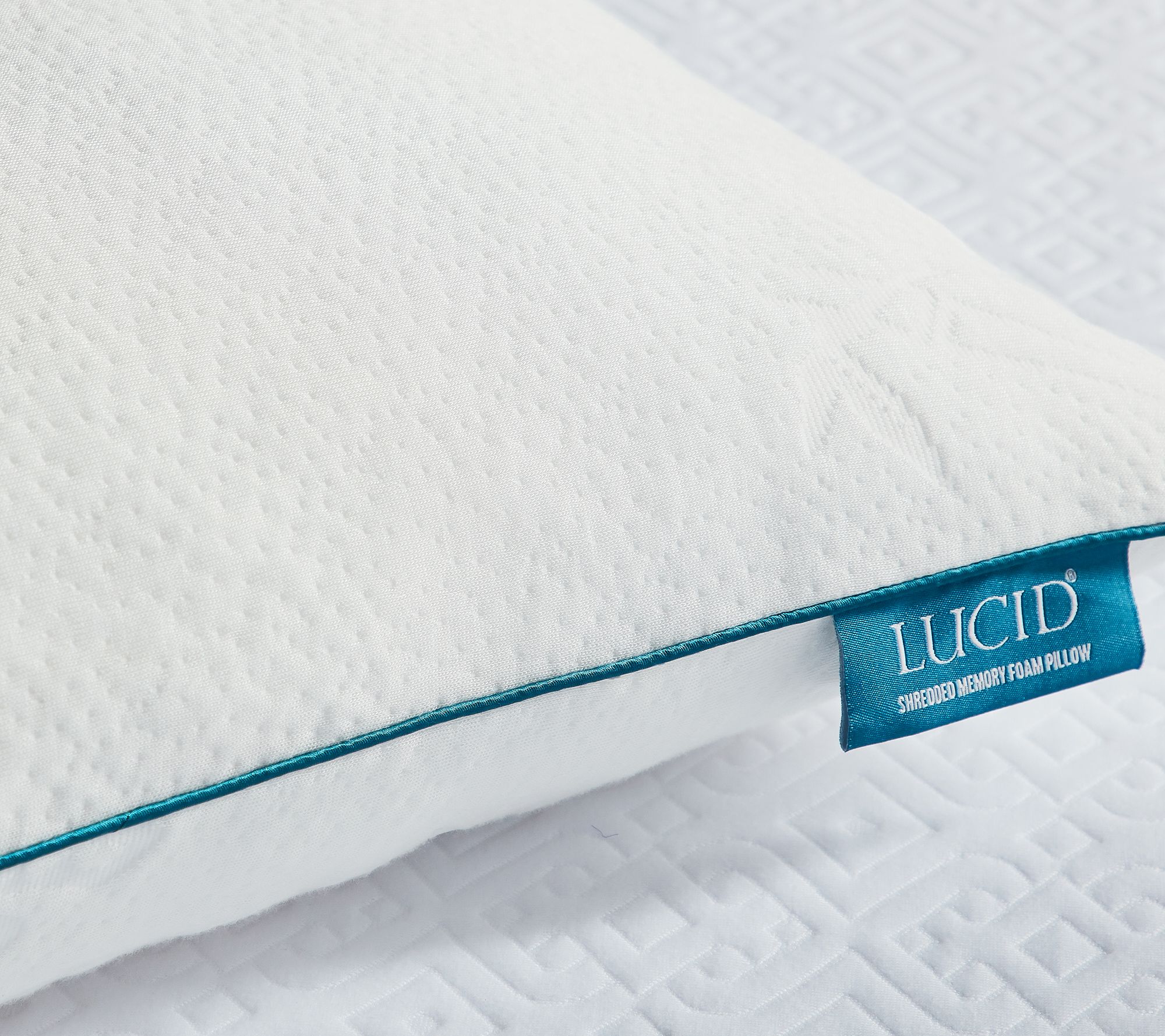 LUCID Comfort Collection 2Pack Shredded Foam Pillow, Queen