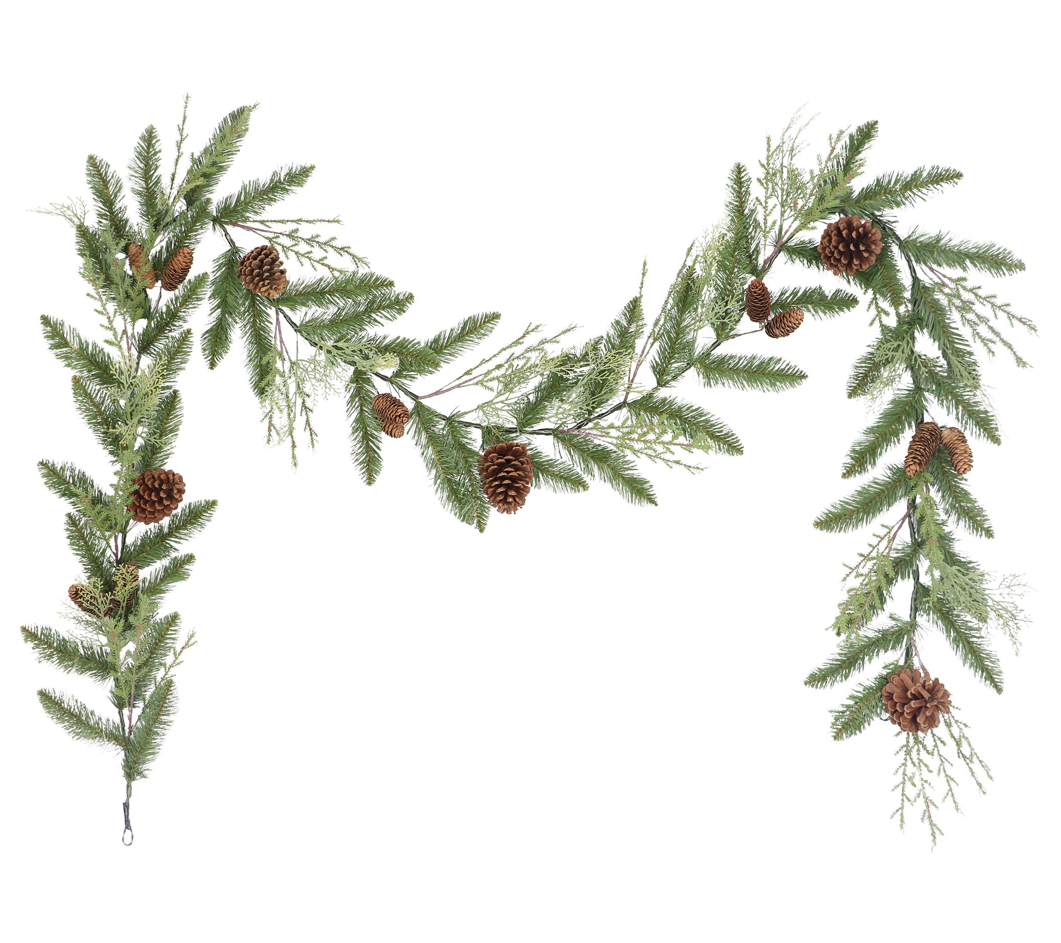 Puleo International 110" Artificial Cypress Spring Garland