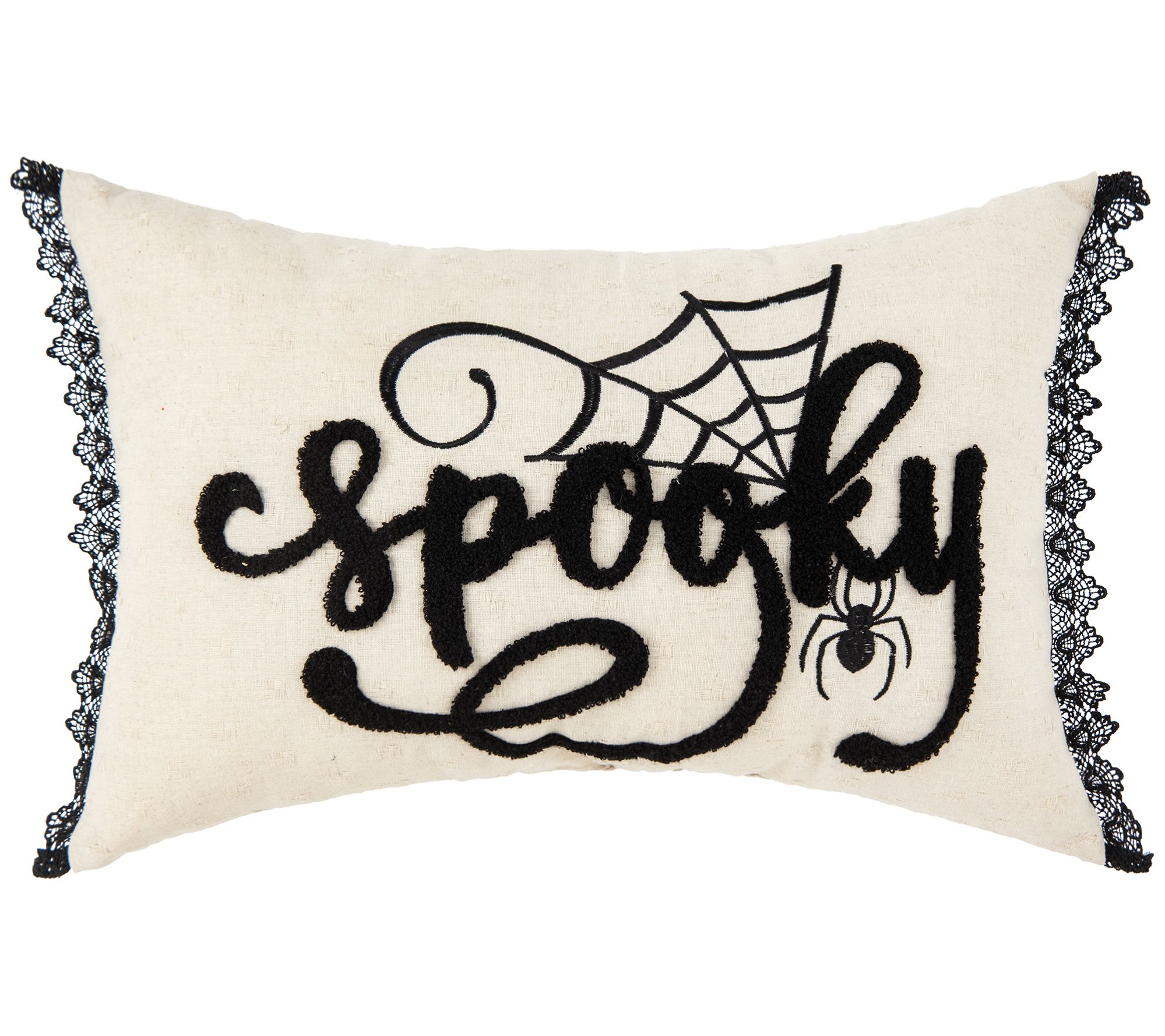 14" x 22" Spooky Black and White Pillow by Valerie