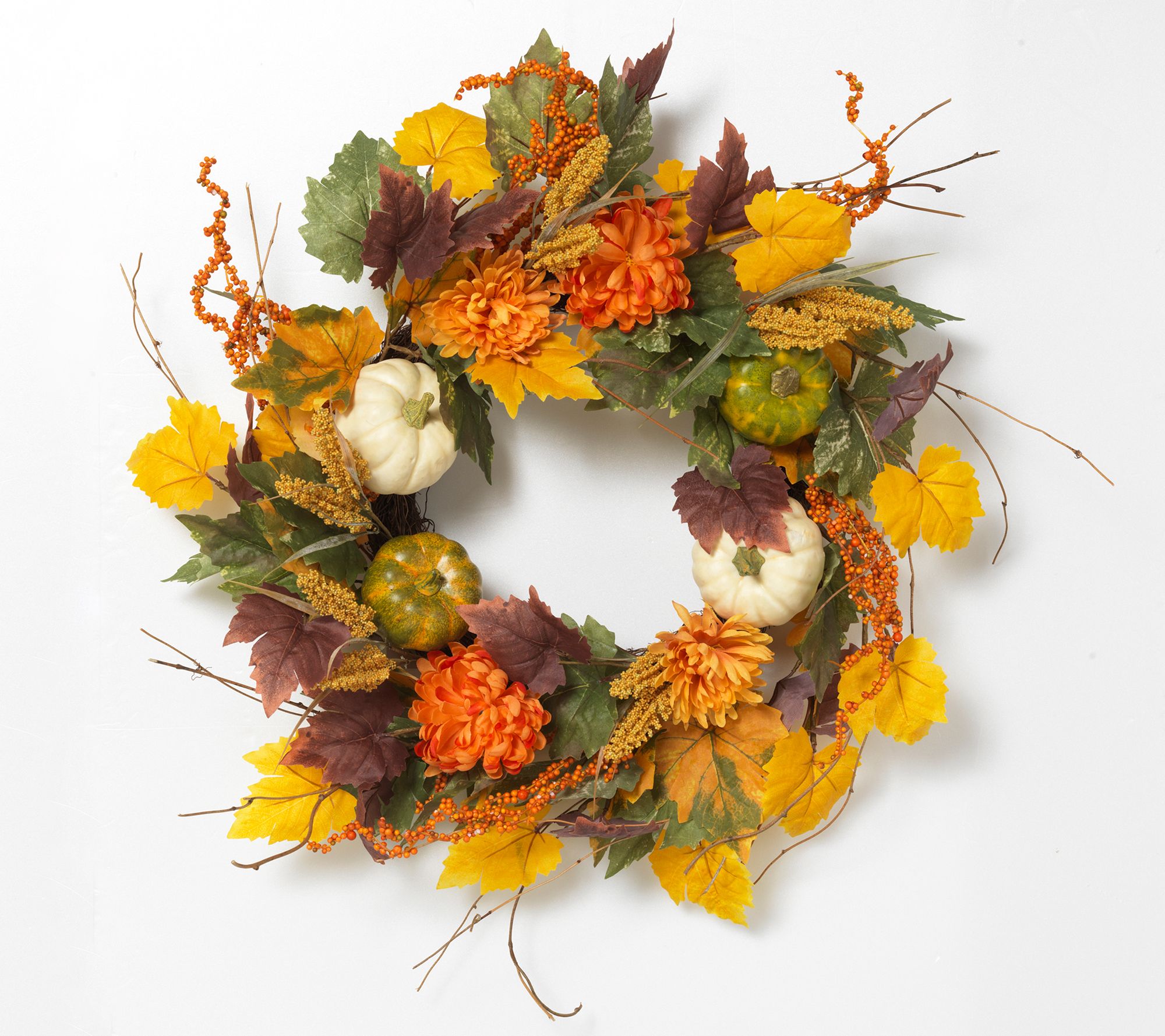 Make your door pop with a harvest wreath