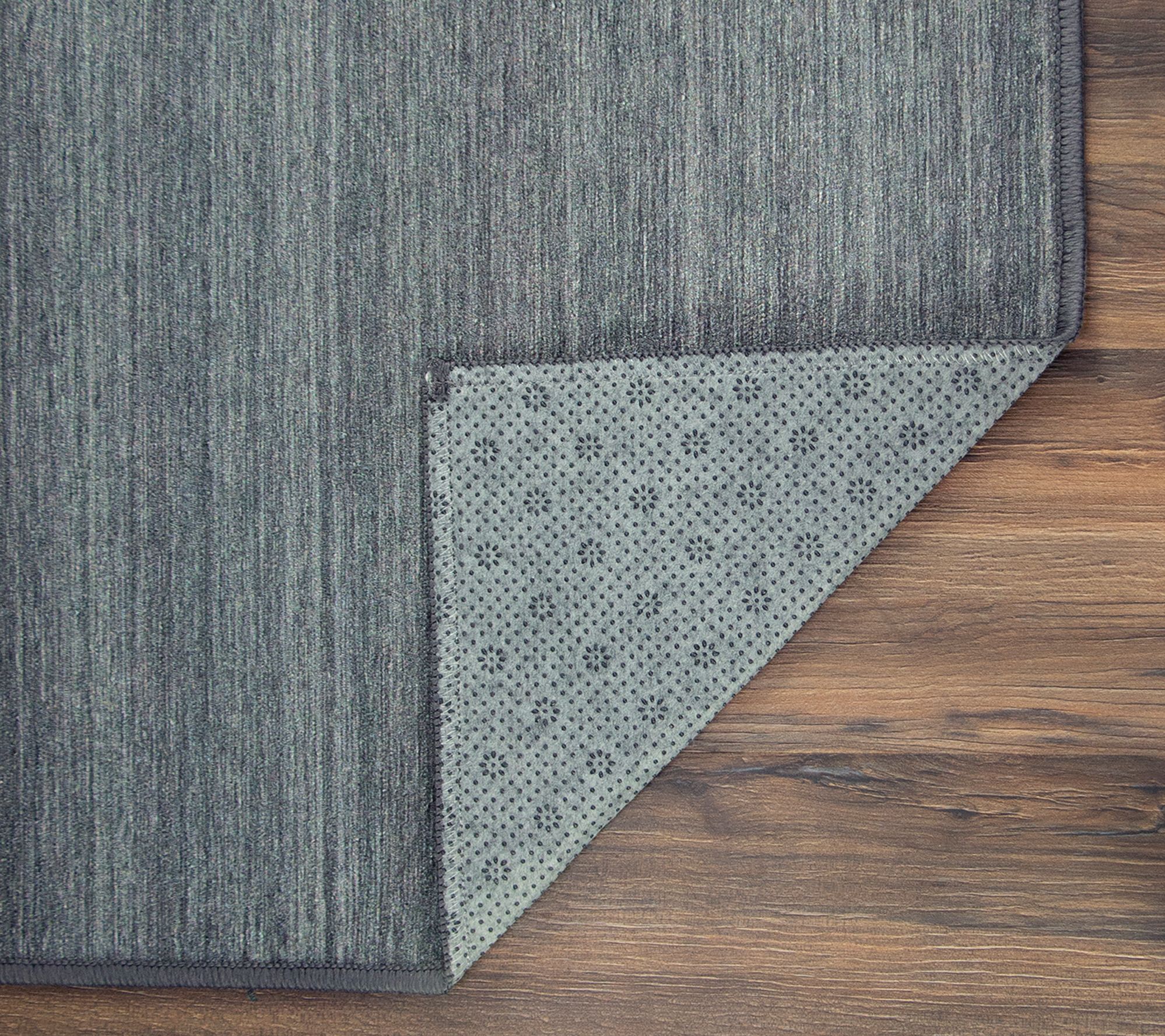 My Magic Carpet Machine Washable Area Rug SolidGray 5x7