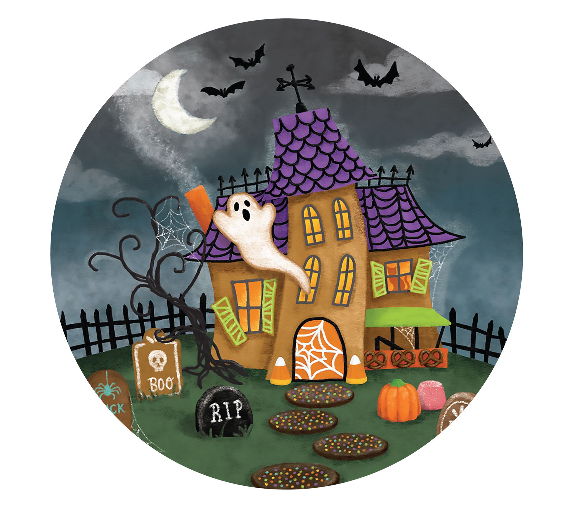 Courtside Market Halloween Shanty 12"Diam Circular Board