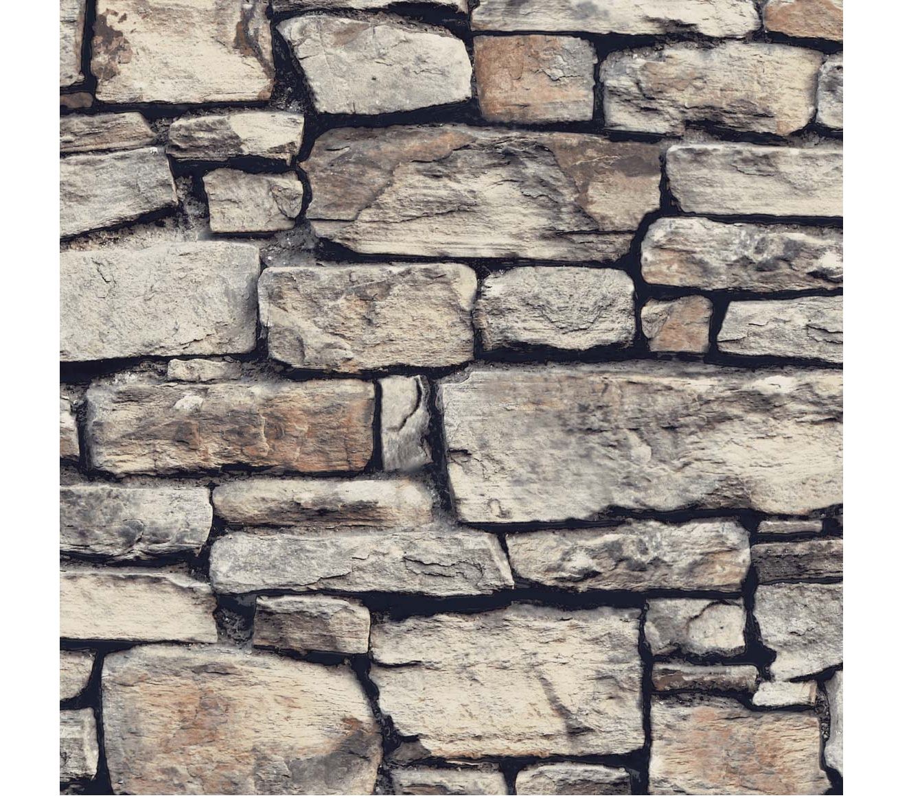 Arthouse Cornish Faux-Stone Peel-and-Stick Wallpaper