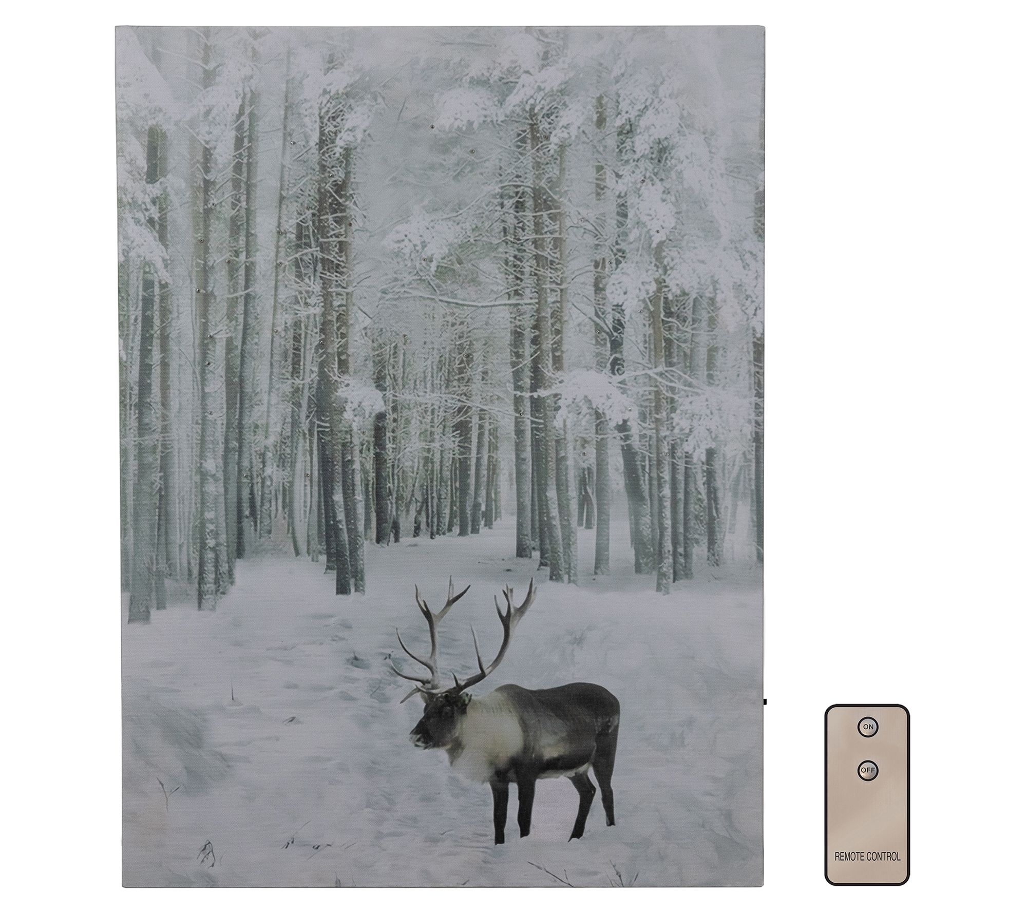 LumaBase Battery-Operated Lighted Wall Art- Still Winter Night