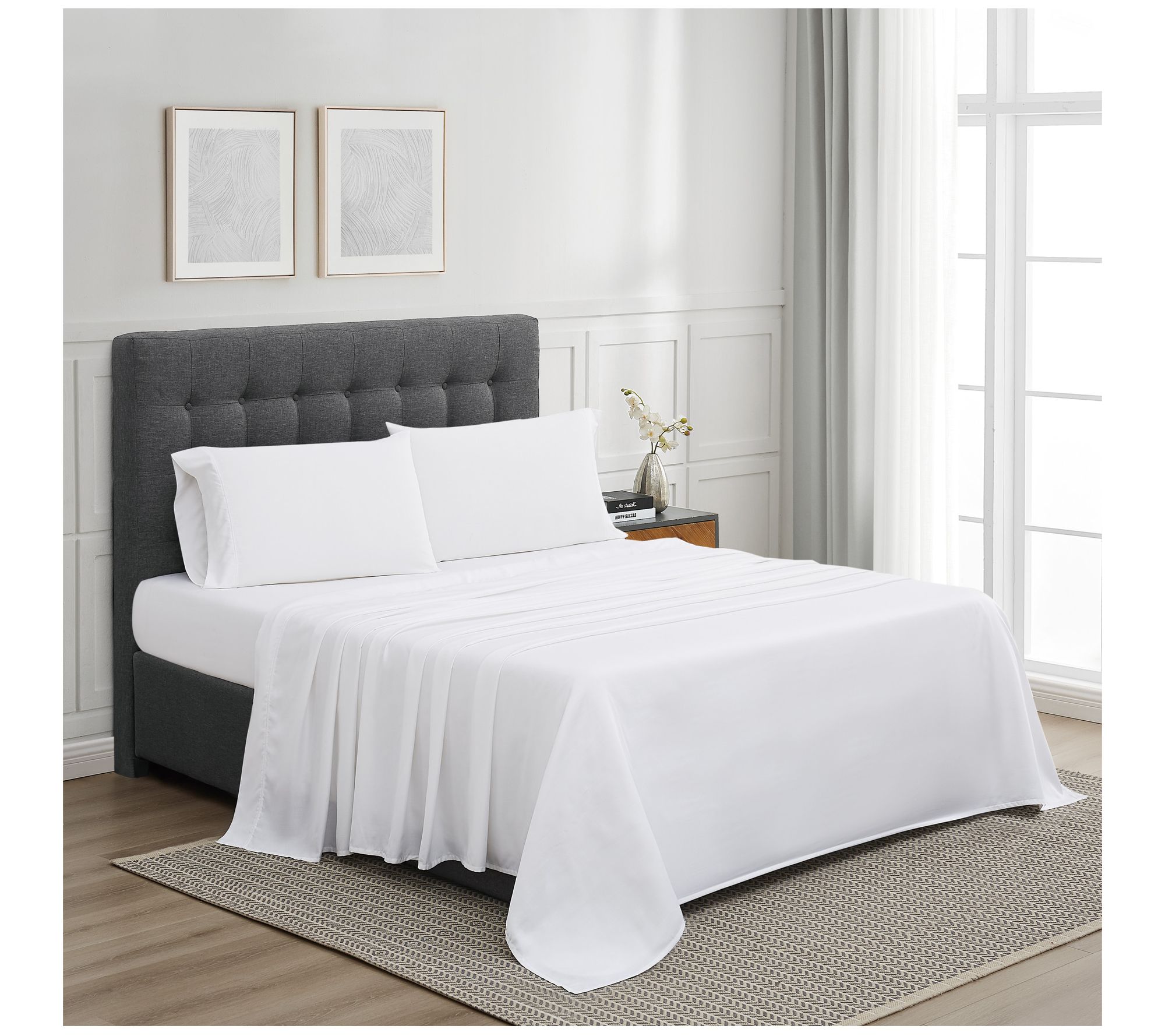 Badgley Mischka 300TC Tencel Standard Pillowcas e Pair