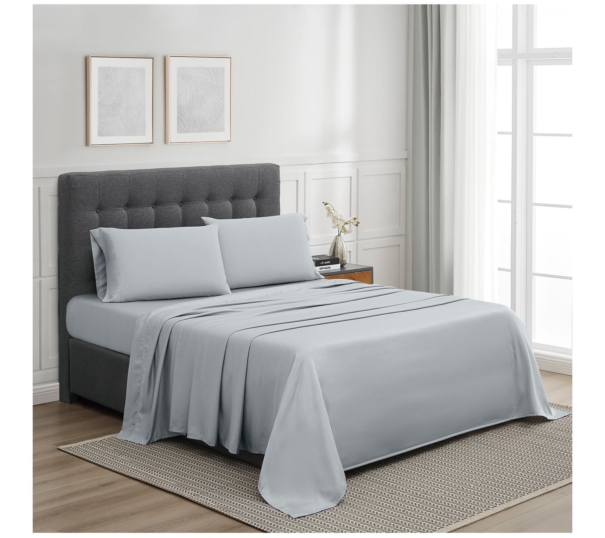 Badgley Mischka 300TC Tencel Standard Pillowcas e Pair