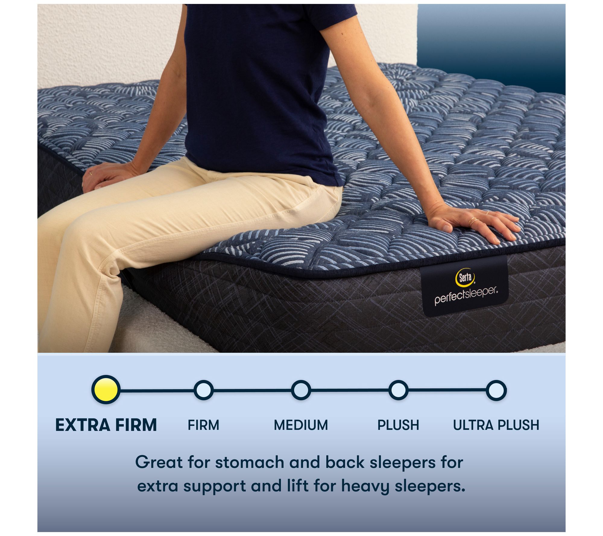 Serta Cobalt Calm 12" Extra Firm Mattress Set ull