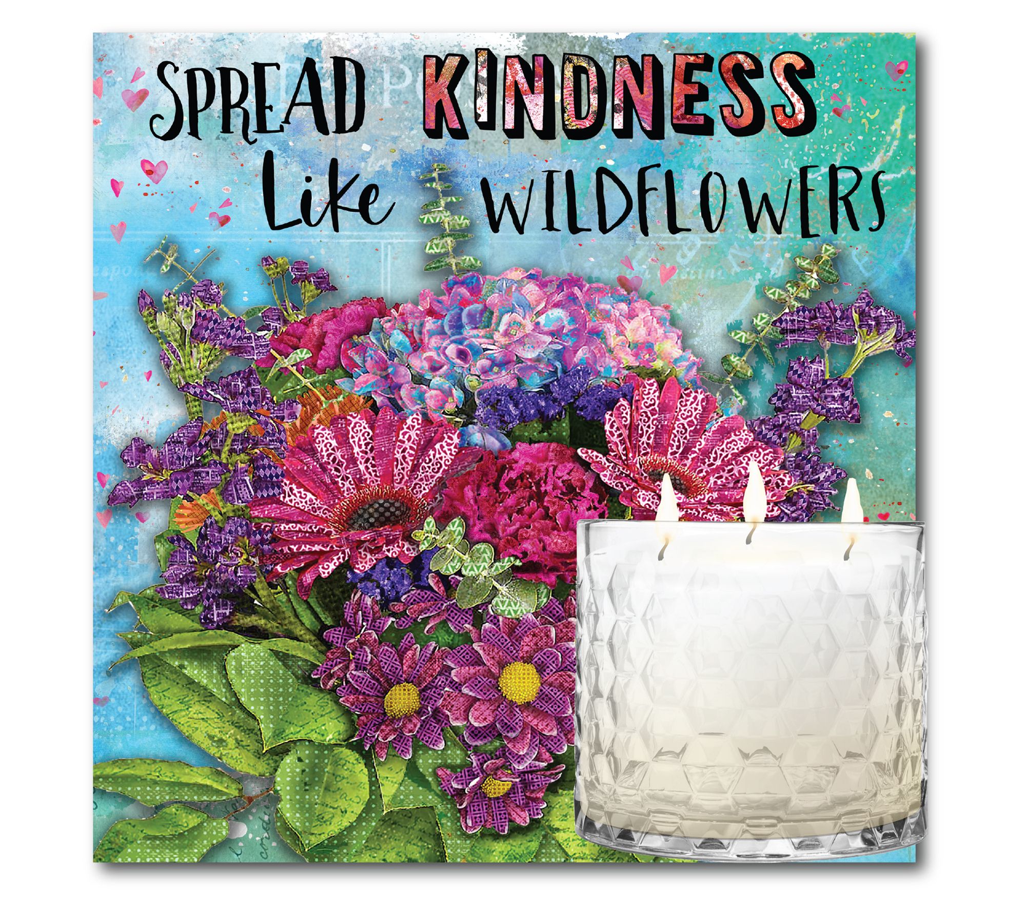 Courtside Market Spread Kindness Soy Wax Candle& Artboard