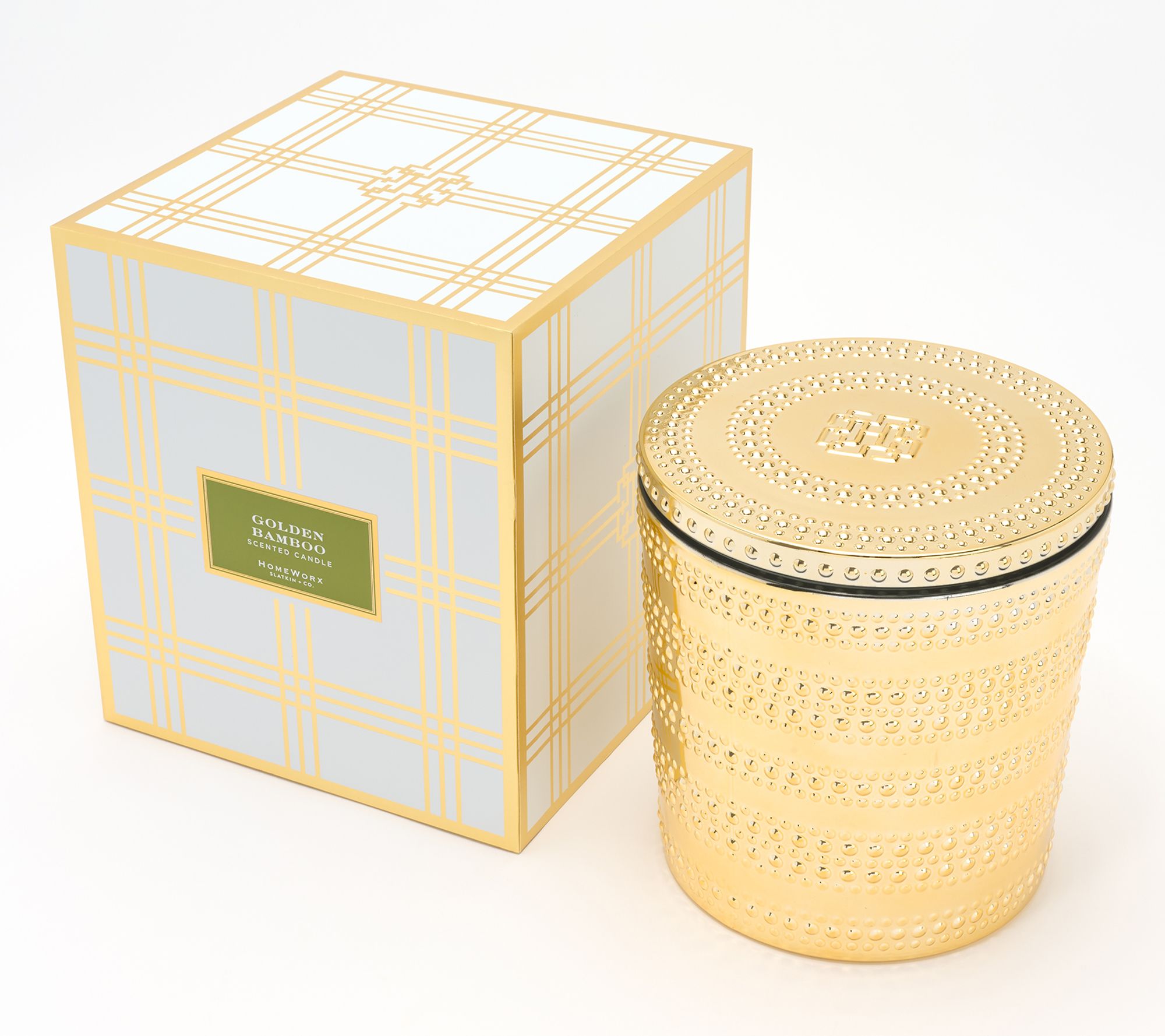 HomeWorx by Slatkin + Co. Golden Bamboo 80oz Candle w/Box - QVC.com