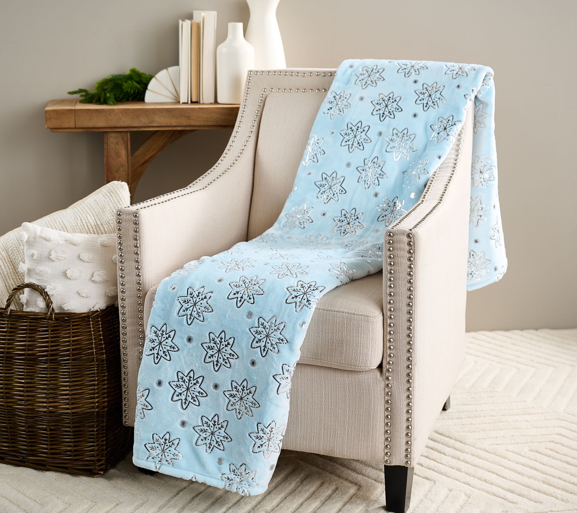 Berkshire Foiled Velvetsoft Holiday Icon 60x80 Throw