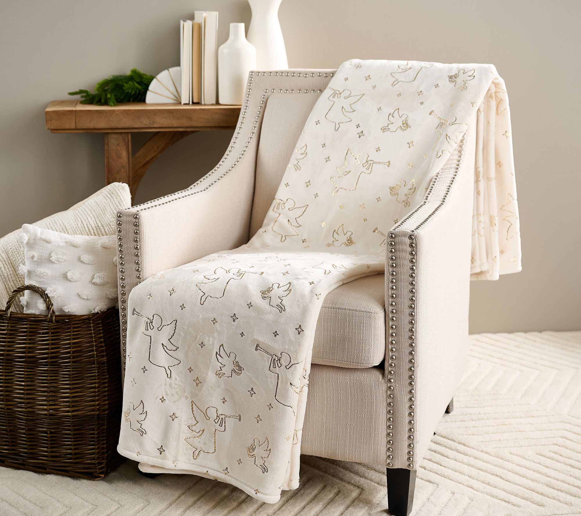 Berkshire Foiled Velvetsoft Holiday Icon 60x80 Throw