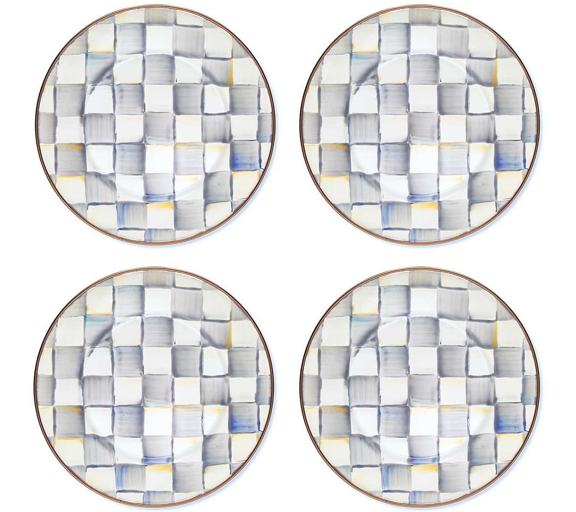"As Is" Mackenzie- Childs Set of 4 Salad Plates