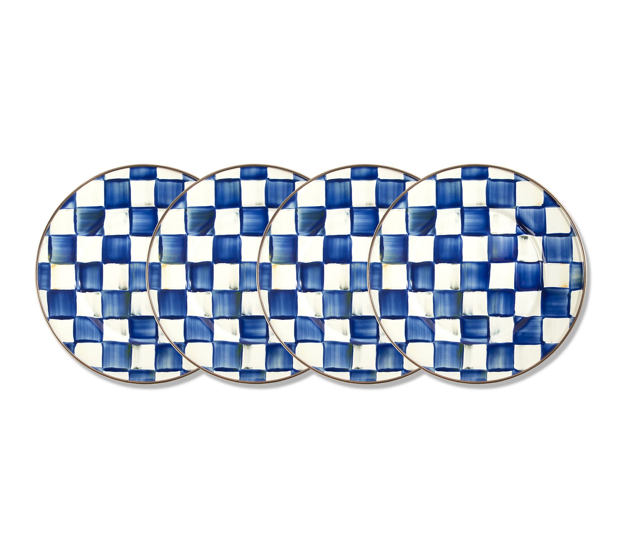 "As Is" Mackenzie- Childs Set of 4 Salad Plates