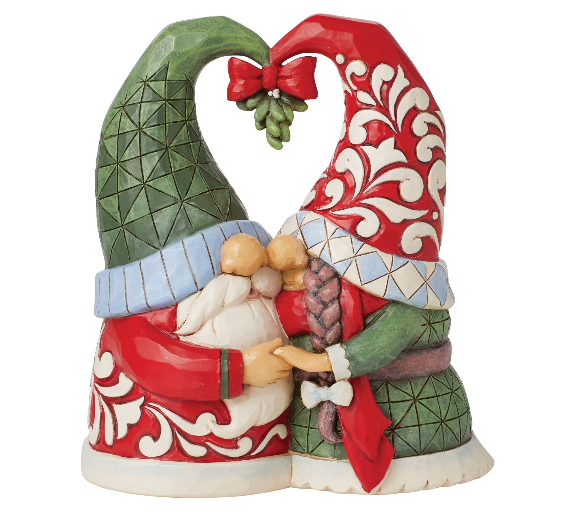 Jim Shore Gnomes Mistletoe Couple Fig - QVC.com