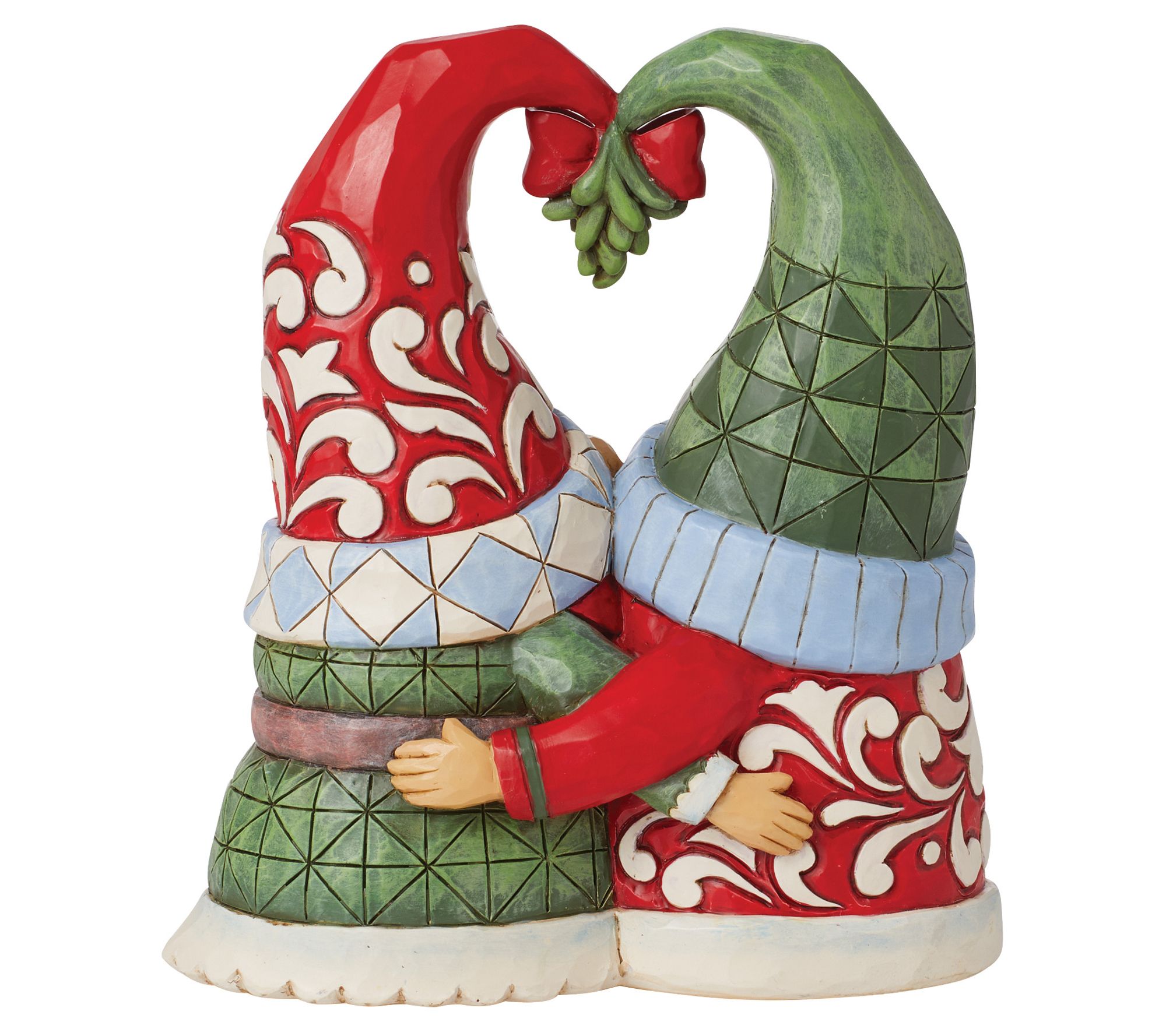 Jim Shore Gnomes Mistletoe Couple Fig - QVC.com