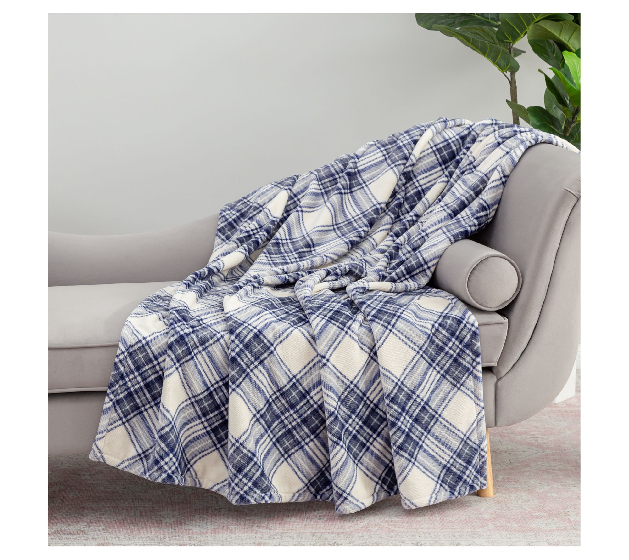 Berkshire 60x70 Plaid Twill Velvetsoft Throw in Gift Box