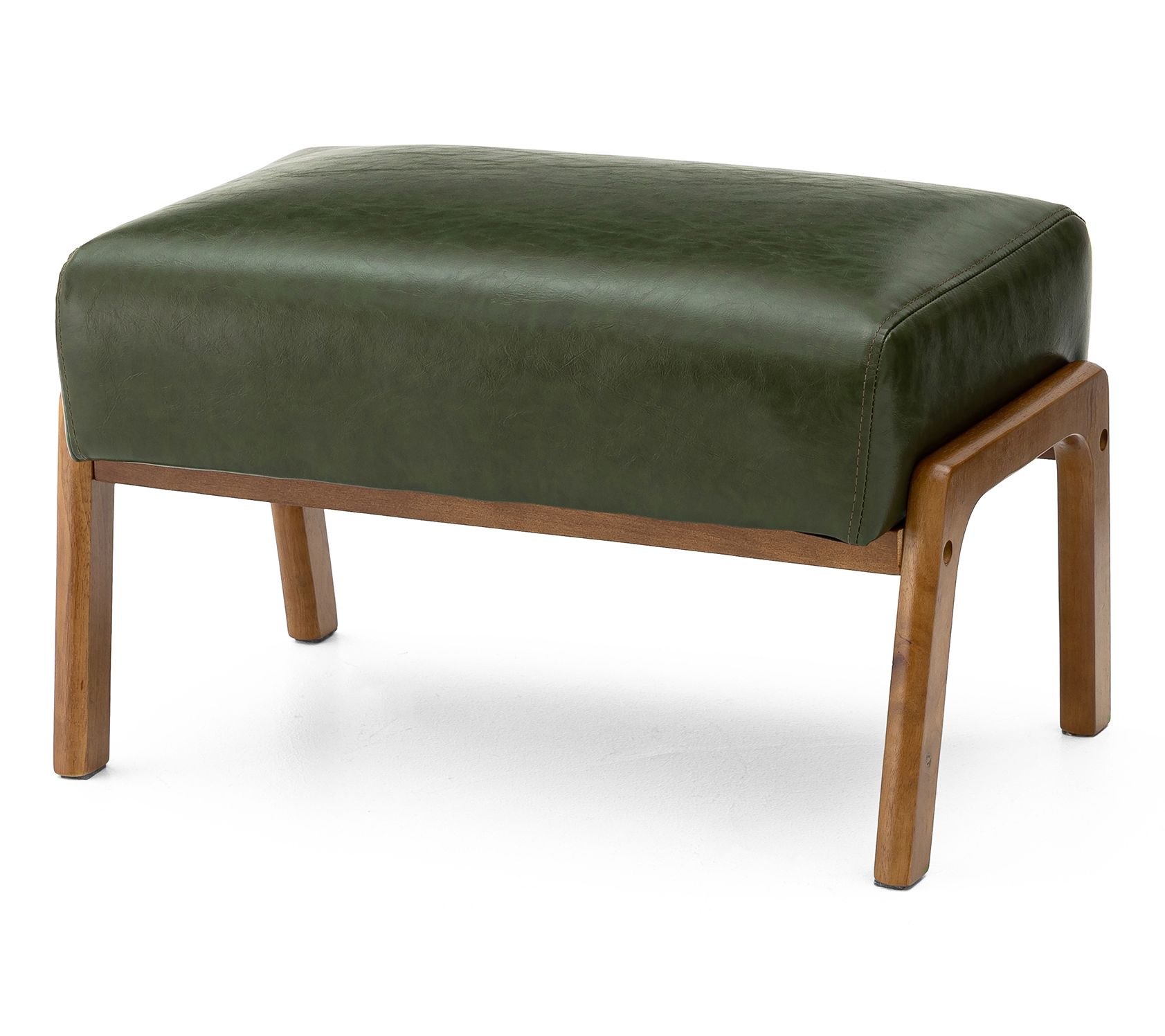 Glitzhome Mid Century Modern Leatherette AccentStool