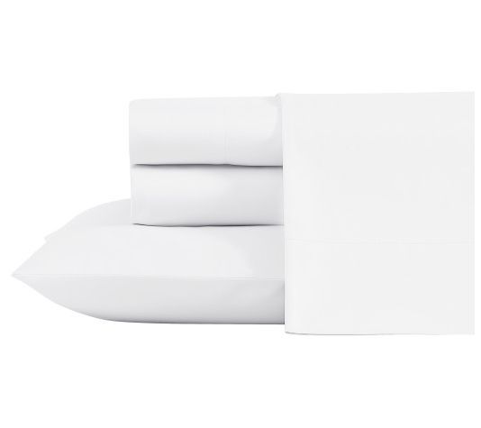 Laura Ashley Solid White Queen Sheet Set