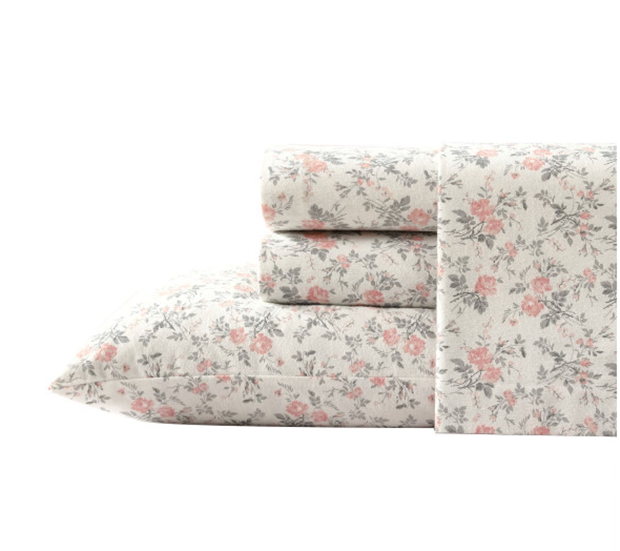 Laura Ashley Rosalie Grey Queen Sheet Set