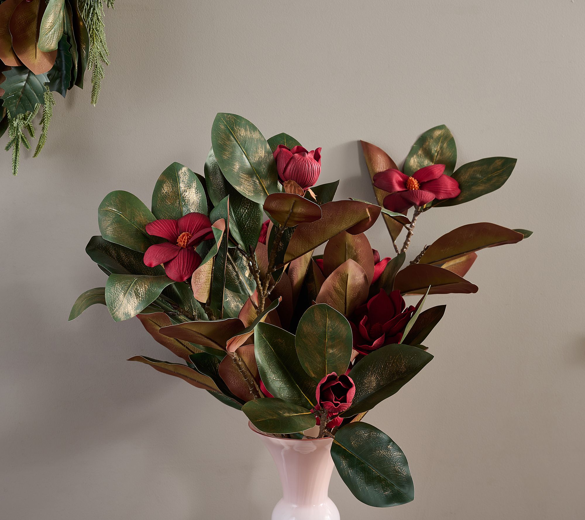 Set-3 Jumbo 40" Triple Stem Magnolia Branches by Kim Gravel