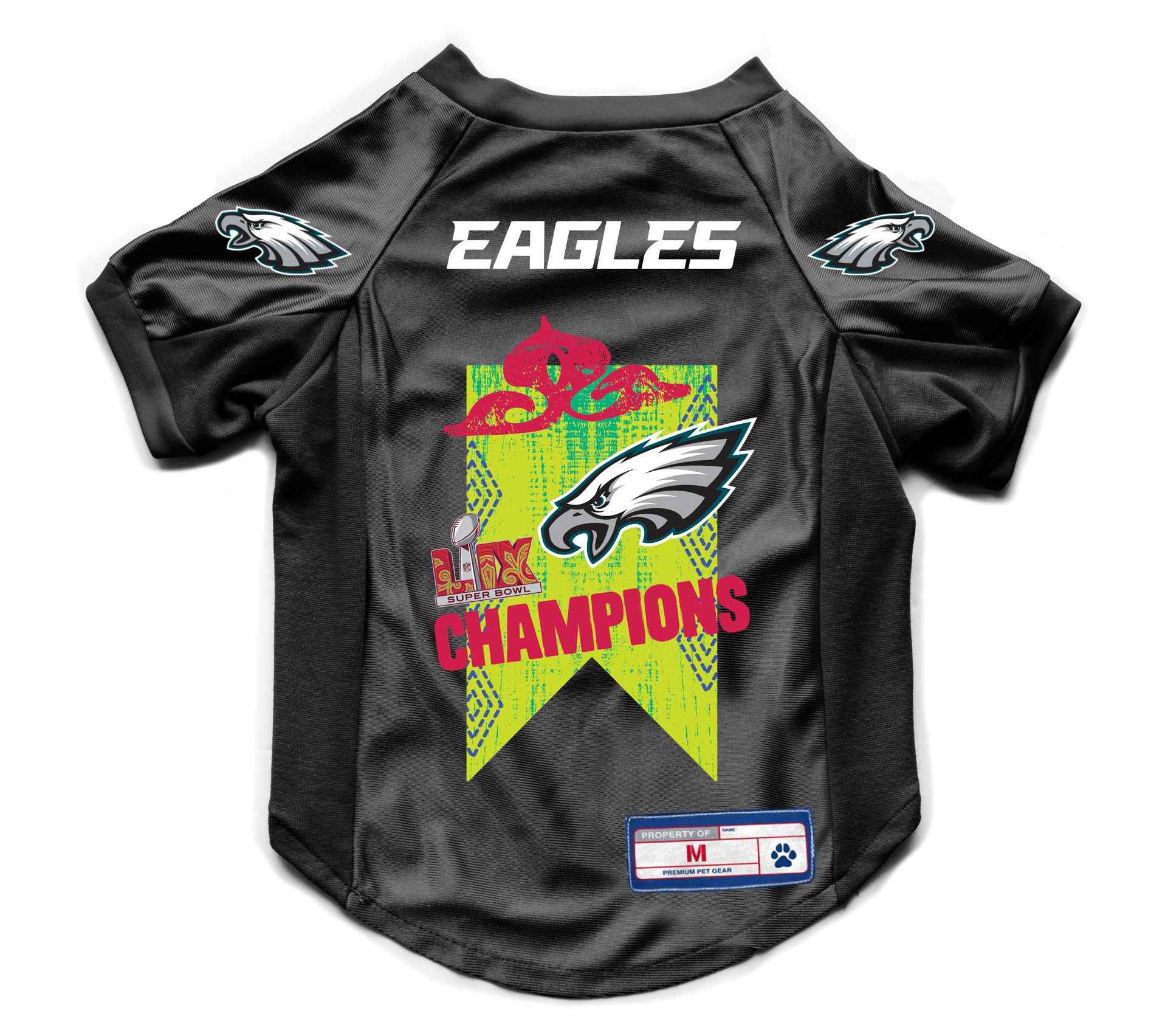 Littlearth Eagles Super Bowl LIX Champs Pet Stretch Jersey