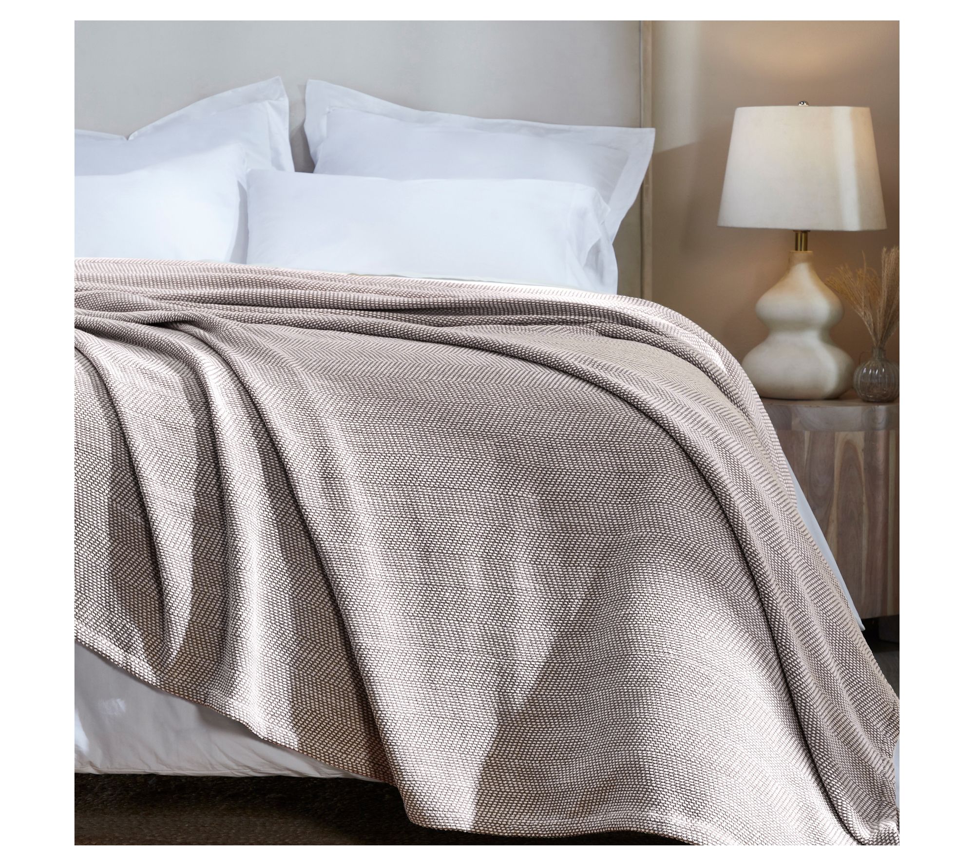 Superior Maya Chenille Herringbone Cotton Blanket, Throw