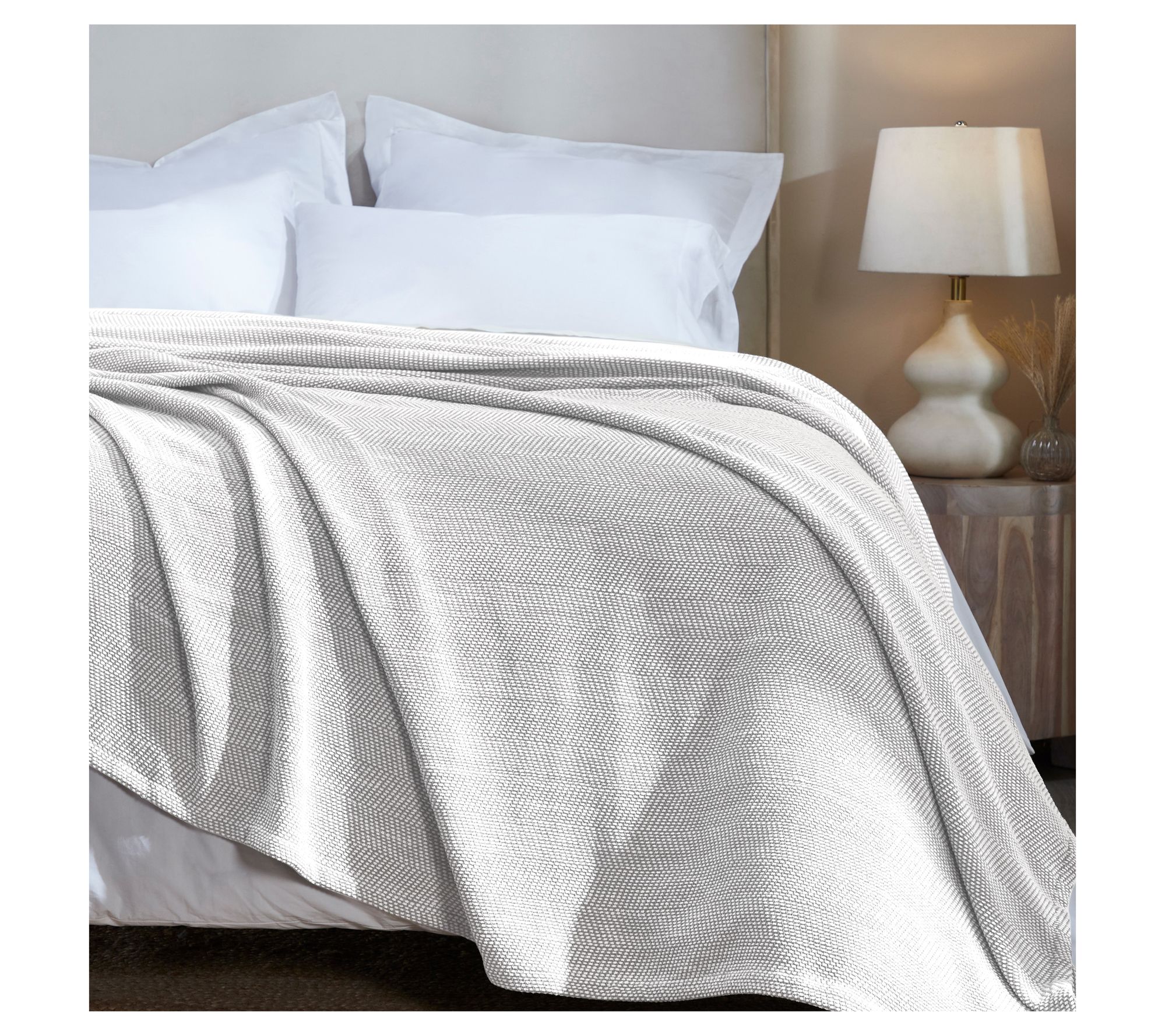Superior Maya Chenille Herringbone Cotton Blanket, Throw