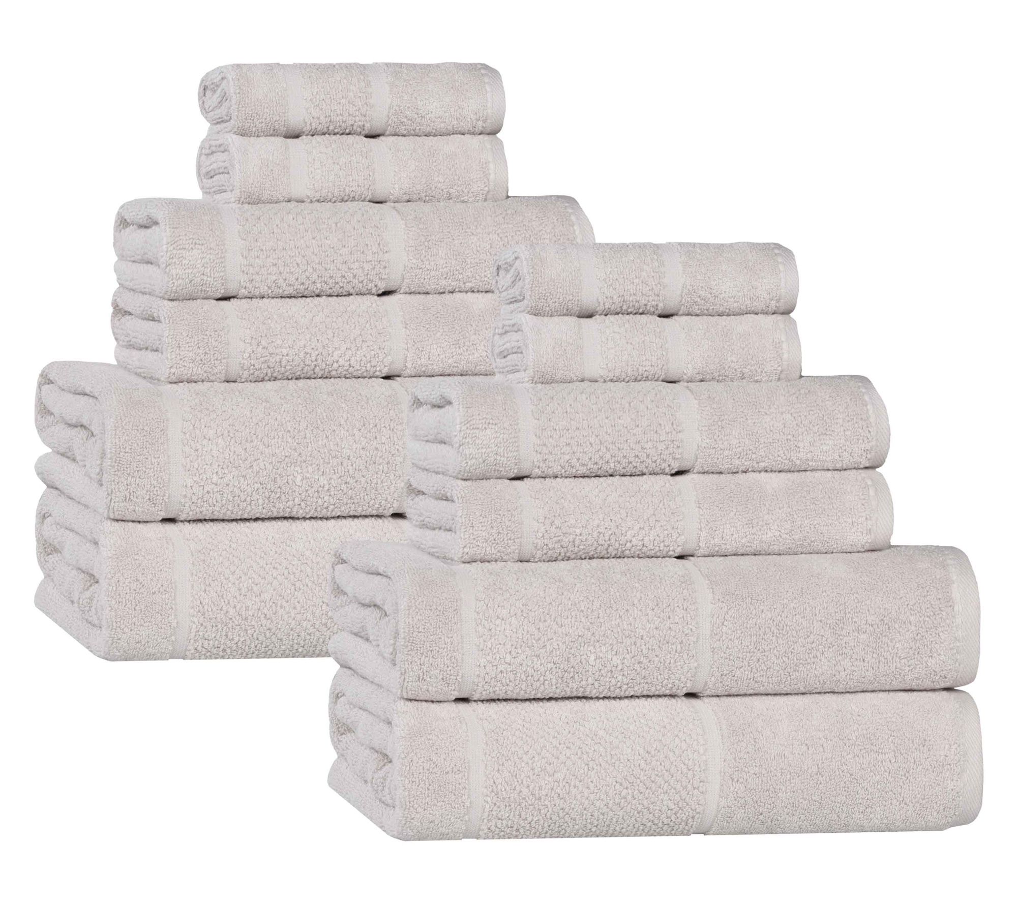 Superior Mile Cotton Blend Solid 12 -Piece Towel Set