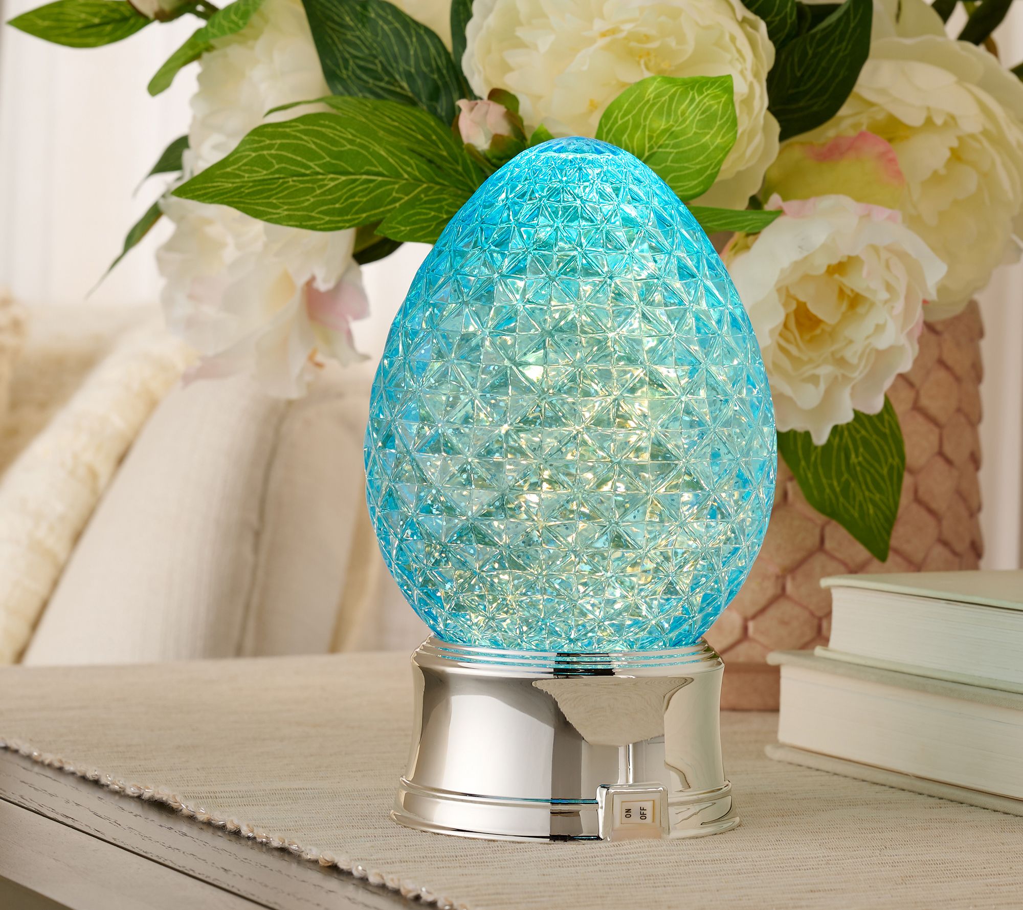  8" Illuminated Glitter Egg by Valerie